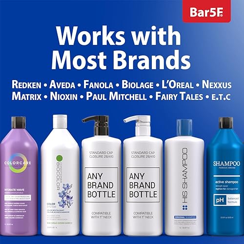 Bar5F N18S Dispensing Pump For Shampoo, Conditioner, Lotion, Etc,. Fits 1'' Inch Bottle Necks, Pack Of 2