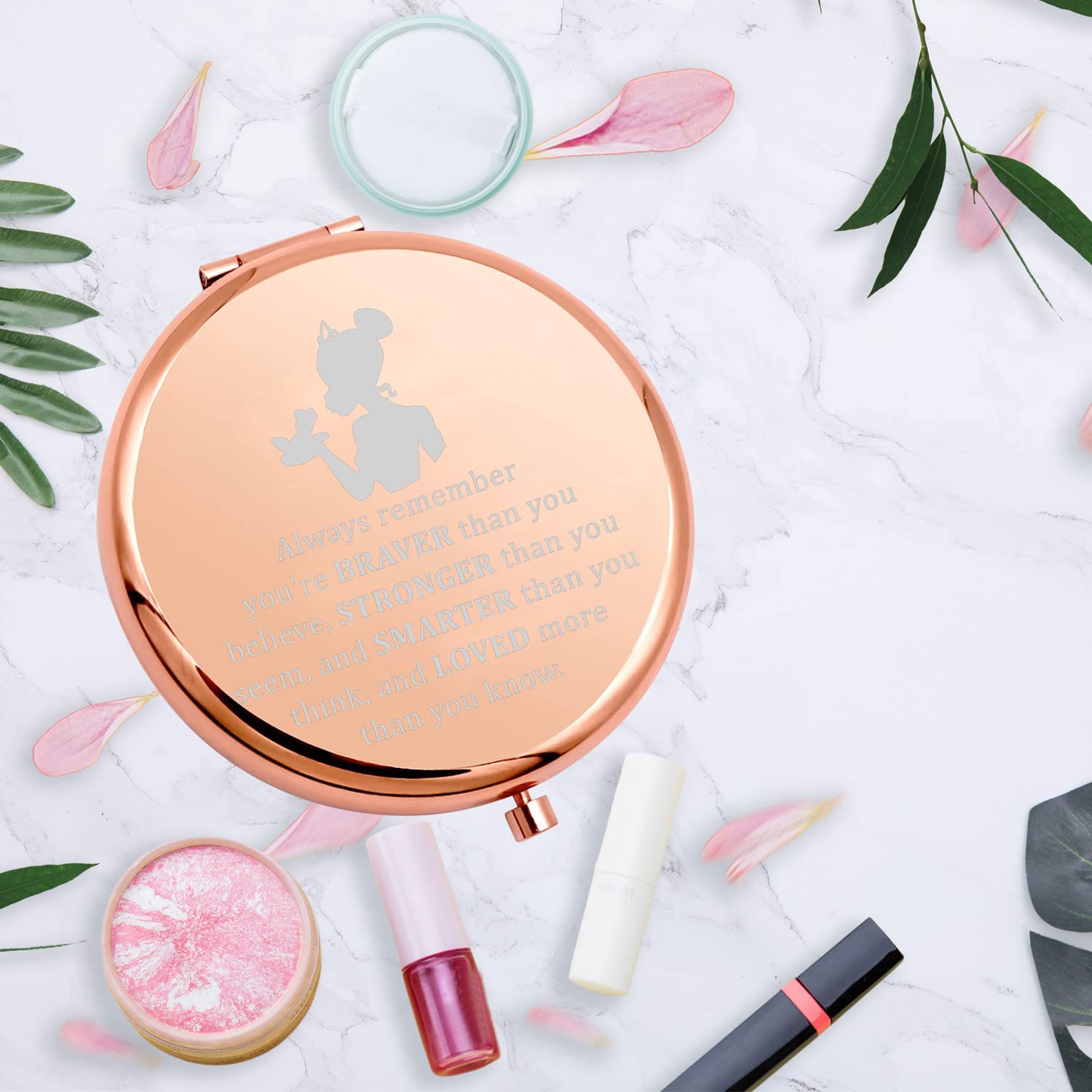 Myospark Frog Inspired Gift Princess Fans Gift Tiana Princess Compact Makeup Mirror Jewelry Frog Lover Gift Fandom Gift (P-Frog
