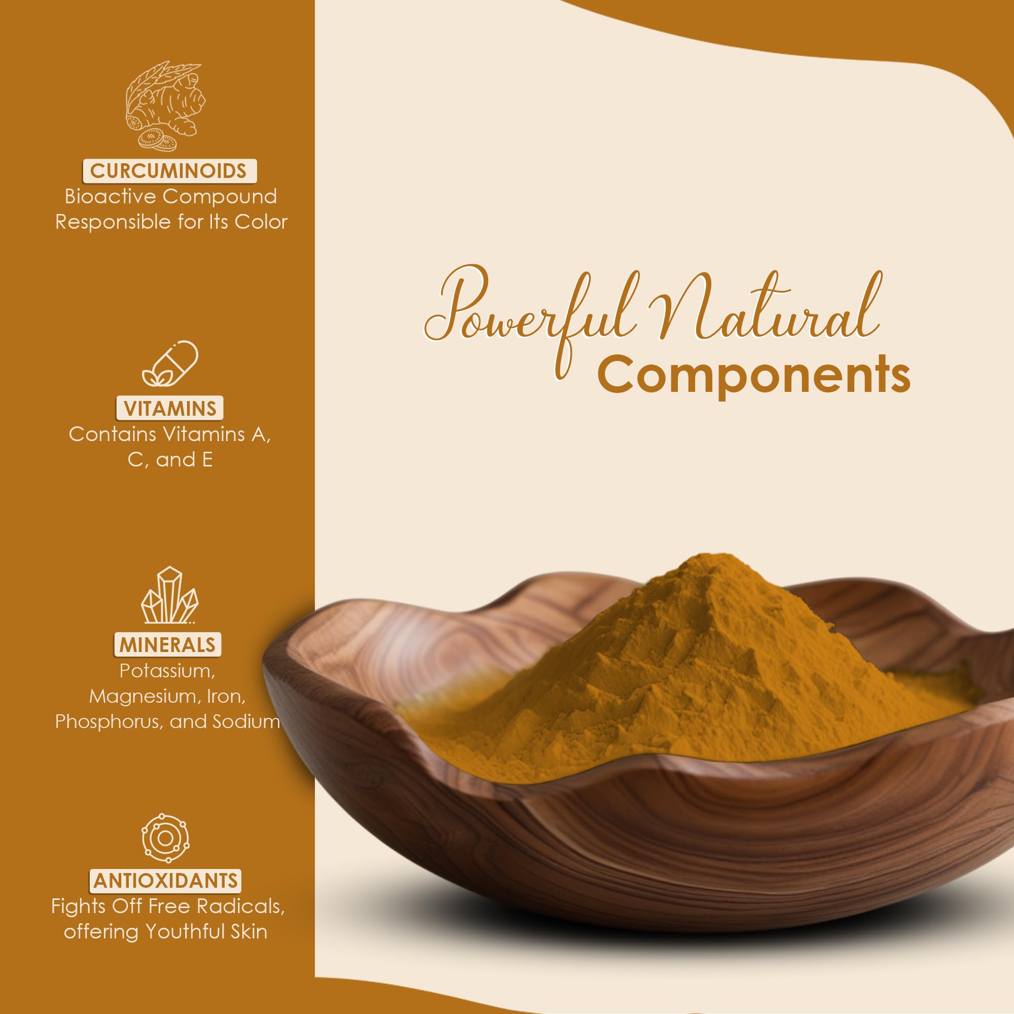 Wild Turmeric Powder by mi nature | Kasturi Manjal(Jungli Haldi/Amba haldi) Powder | Dark Spot, Pigmentation,Tan Removal|Natural