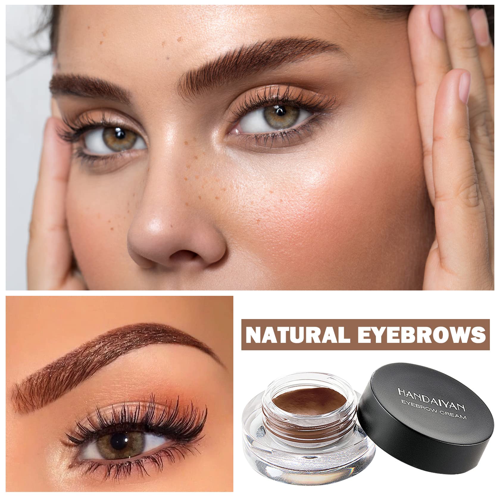 Eyebrow Pomade Cream,Brow Pomade Gel Naturally Long Lasting Waterproof,Delicate And Smooth Eye Brow Makeup Cosmetics With Eyebro