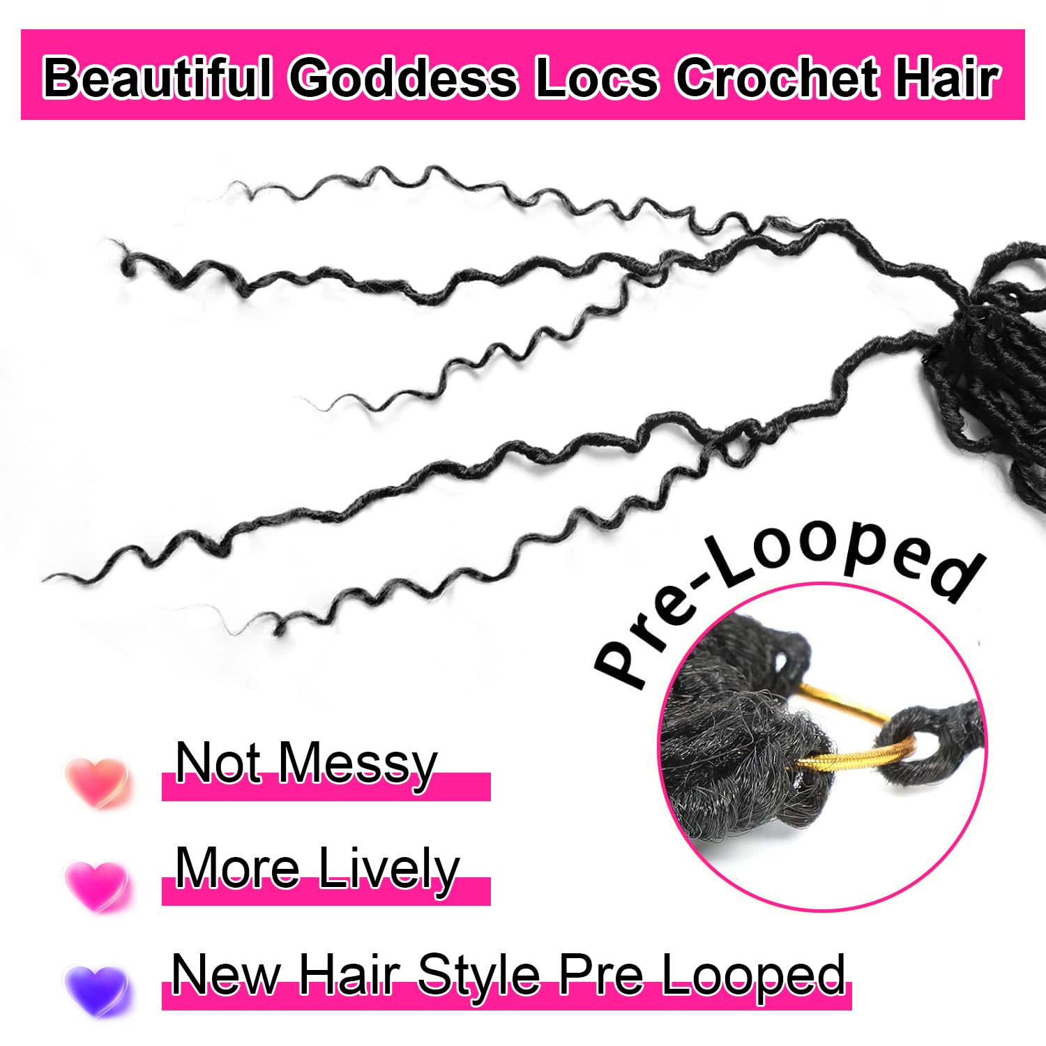 Violet Goddess Locs Crochet Hair 6 Packs Faux Locs Crochet Hair For Black Women Boho Bohemian Locs Crochet Hair Soft Crochet Loc