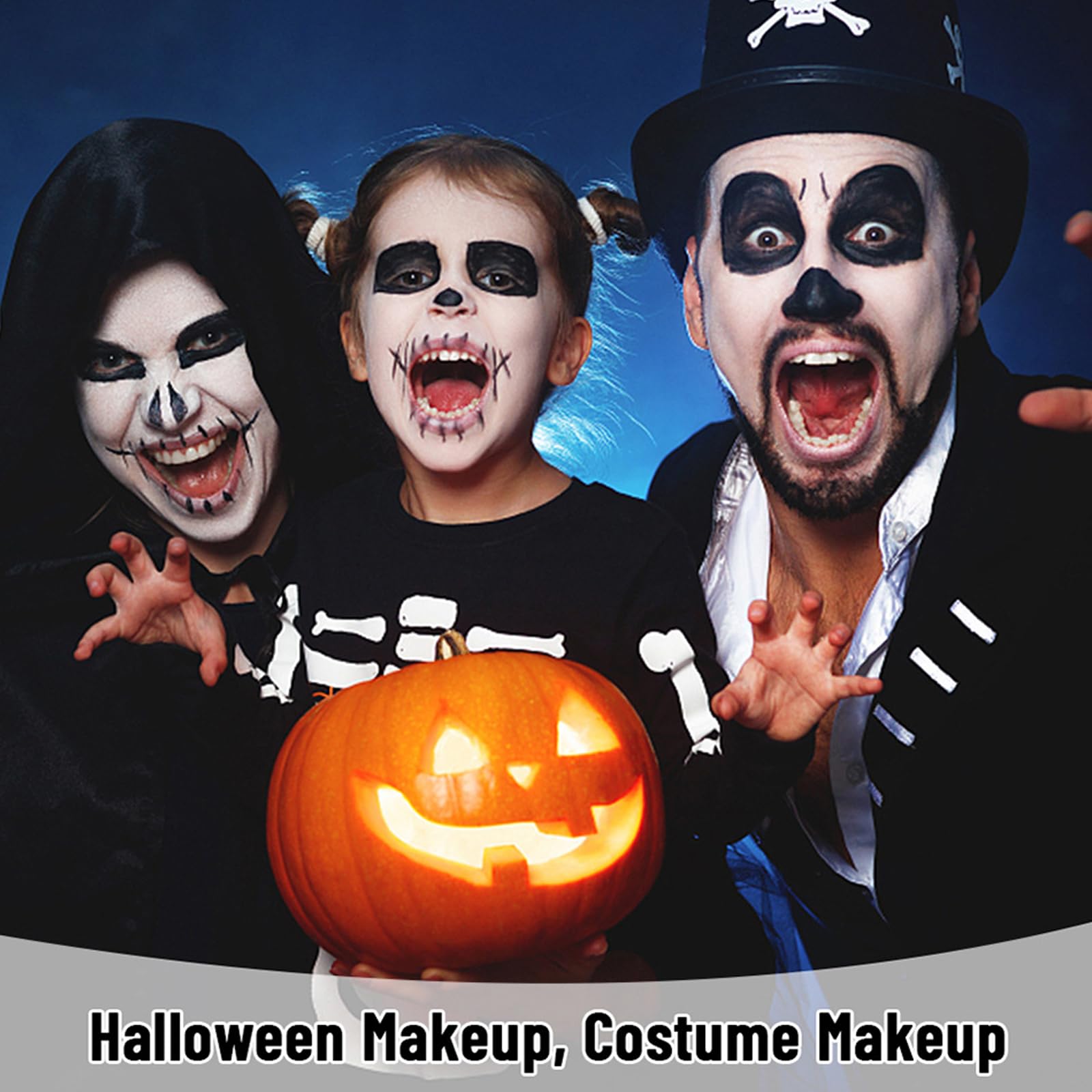 Meicoly White Face Body Paint Stick,Long Lasting Face Paint Halloween Cosplay Makeup,White Eye Black Eye Stick For Baseball/Soft
