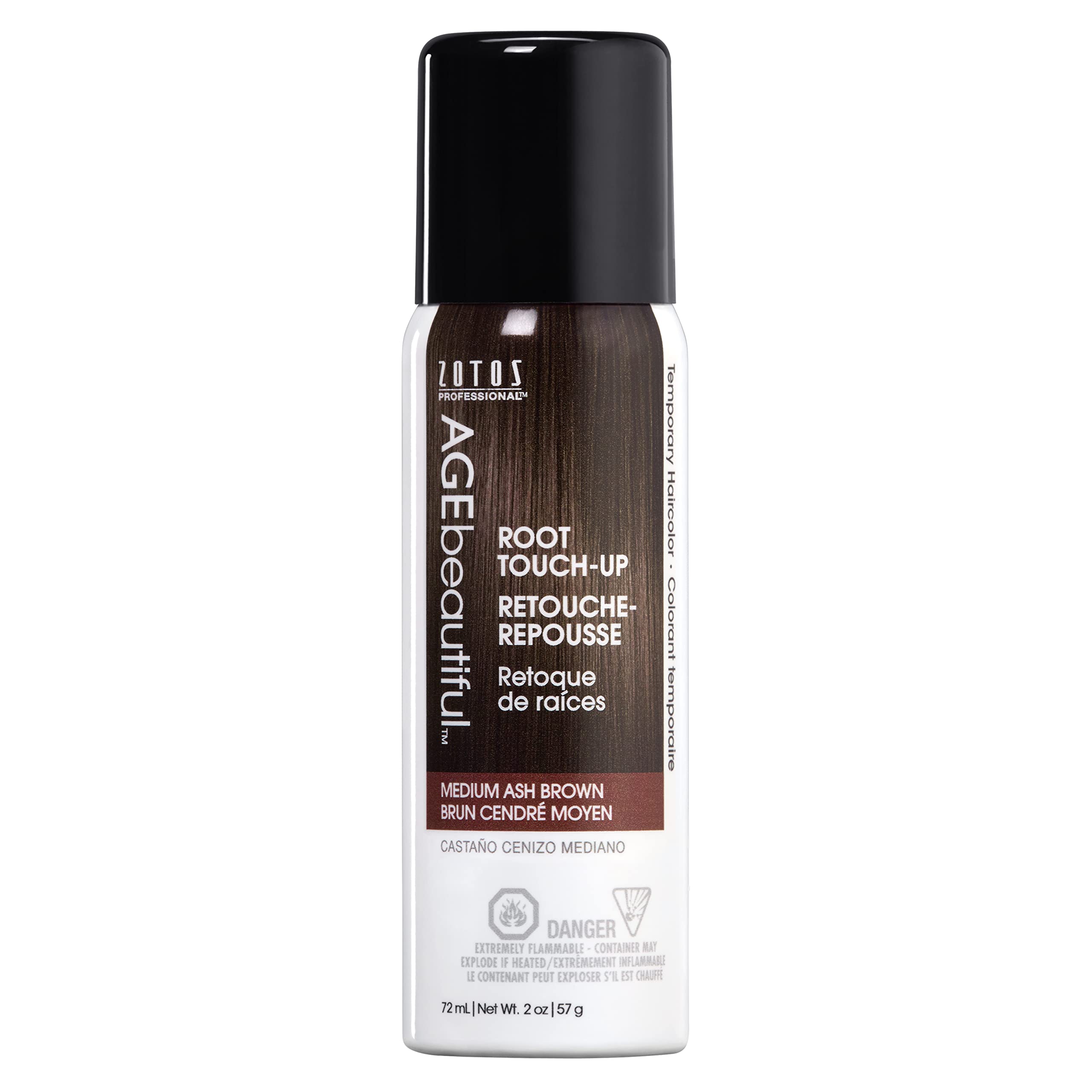 AGE beautiful Root Touch Up Hair Color Spray | TouchUp Gray Concealer | Temporary Cover Up | Adds Volume & Covers Thinning Patc