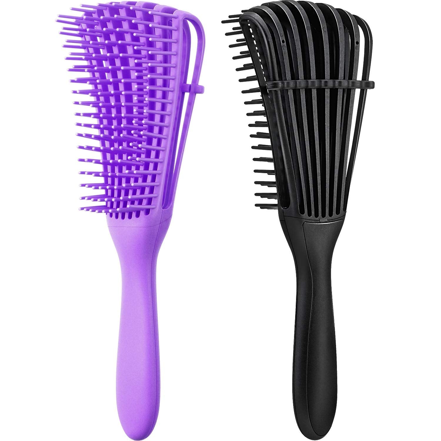 2 Pieces Detangling Brush for Afro America/African Hair Textured 3a to 4c Kinky Wavy/Curly/Coily/Wet/Dry/Oil/Thick/Long Hair, Kn