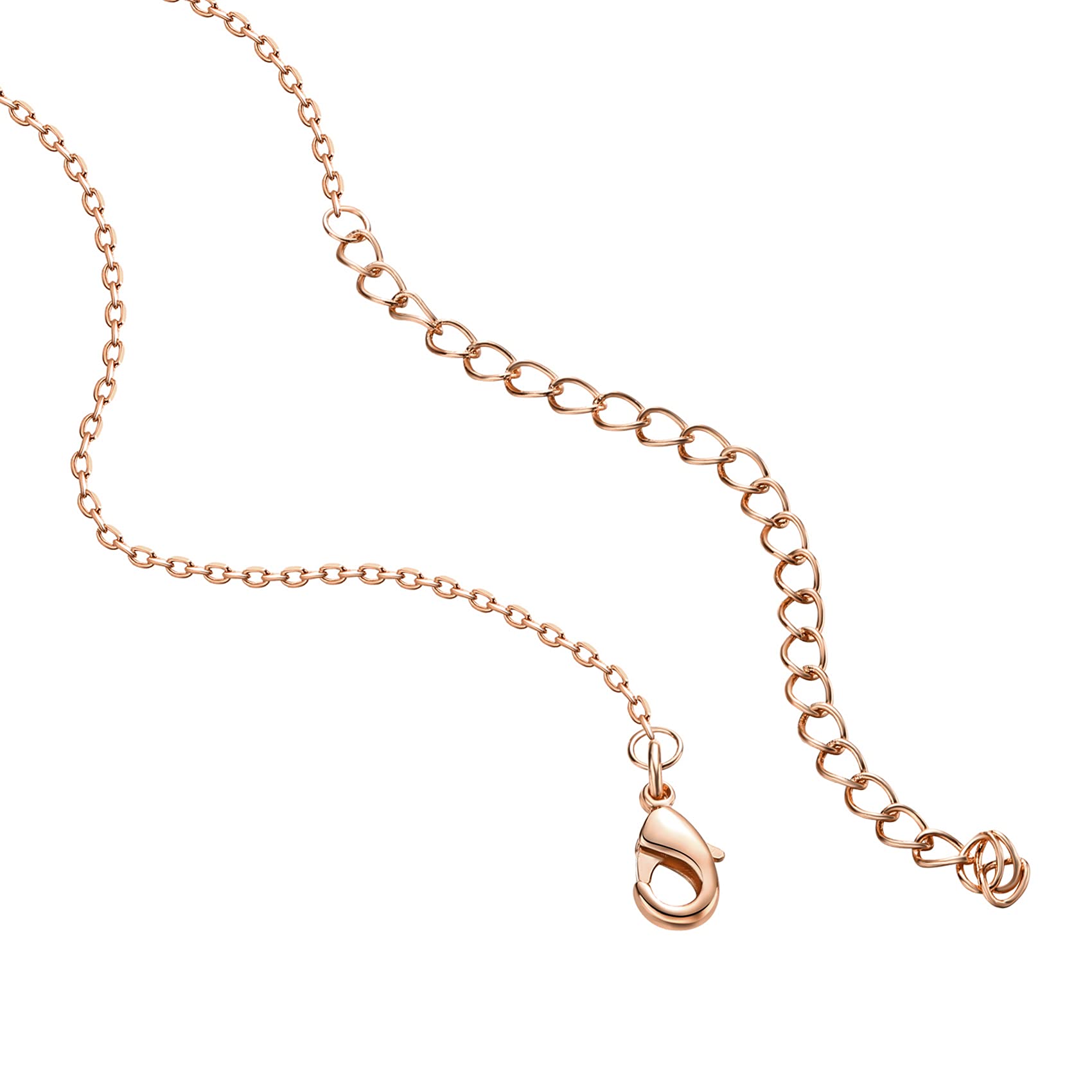 PAVOI 14K Rose Gold Plated Chain Necklace for Women | 925 Sterling Silver Chain with 3x3mm Polished Shell Pearls