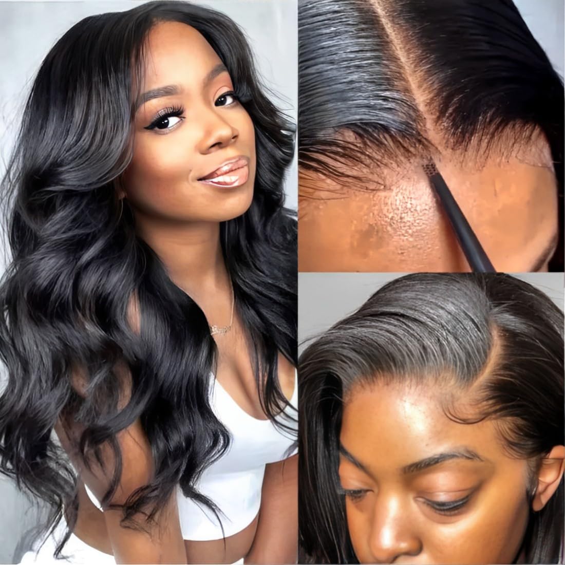 UNICE Body Wave 13X4 HD Lace Front Wigs Put on and Go Glueless Wig Human Hair Pre Plucked Pre Cut Pre Everything Frontal Wig Beg