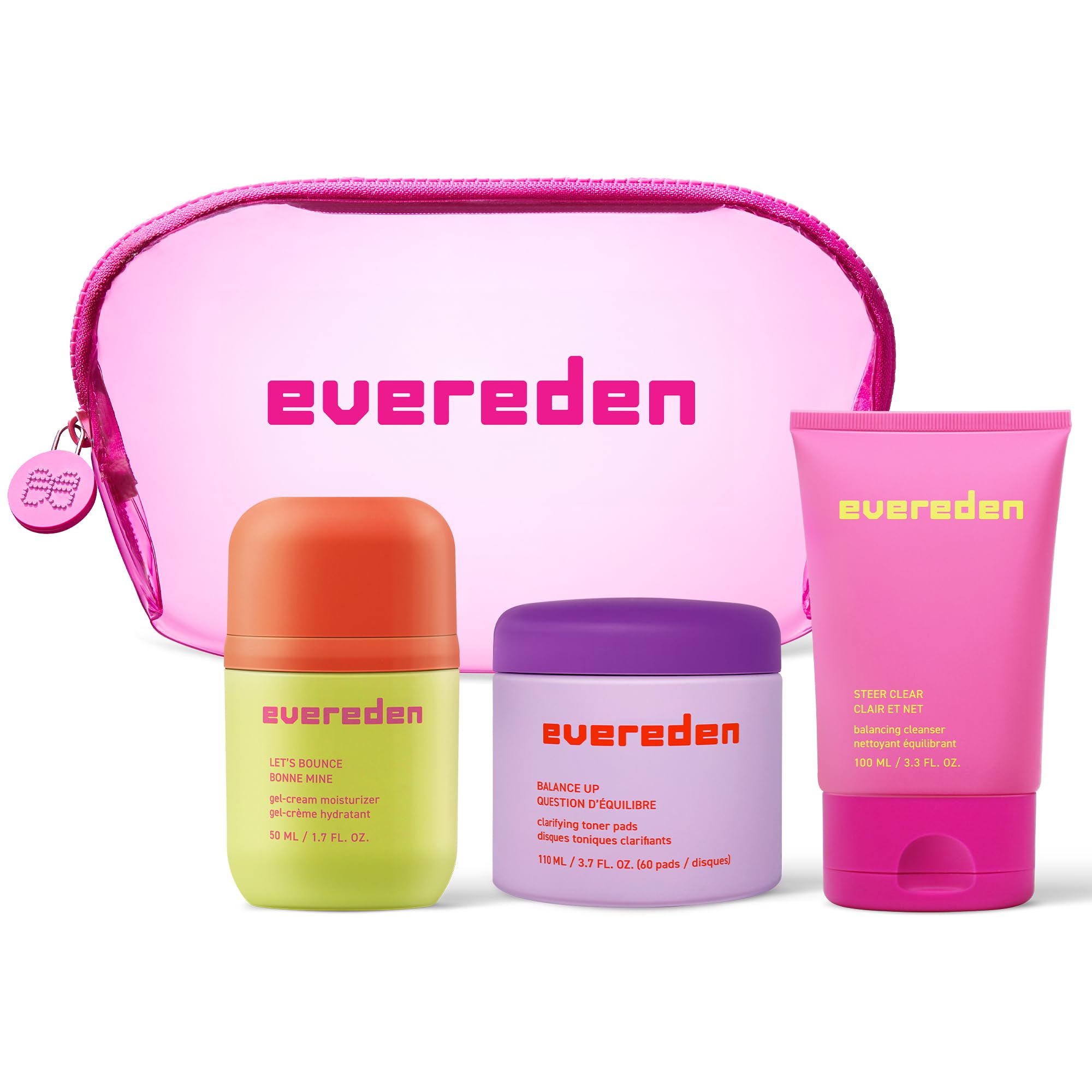 Evereden Pre-Teen Collection: Triple Green Tea Steer Clear Balancing Jelly Cleanser Pre Teen Face Wash, Let'S Bounce Gel-Cream T