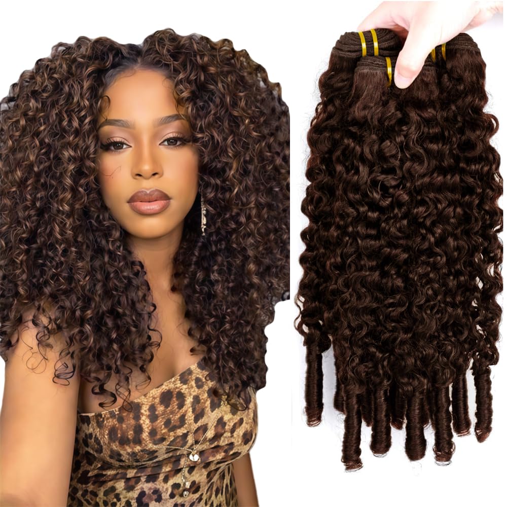 #4 Brown Bundles Human Hair Burmese Curly Bundles 28 30 32 Inch Chocolate Unprocessed Brazilian Virgin Hair 3 Bundle 50 Gram Per