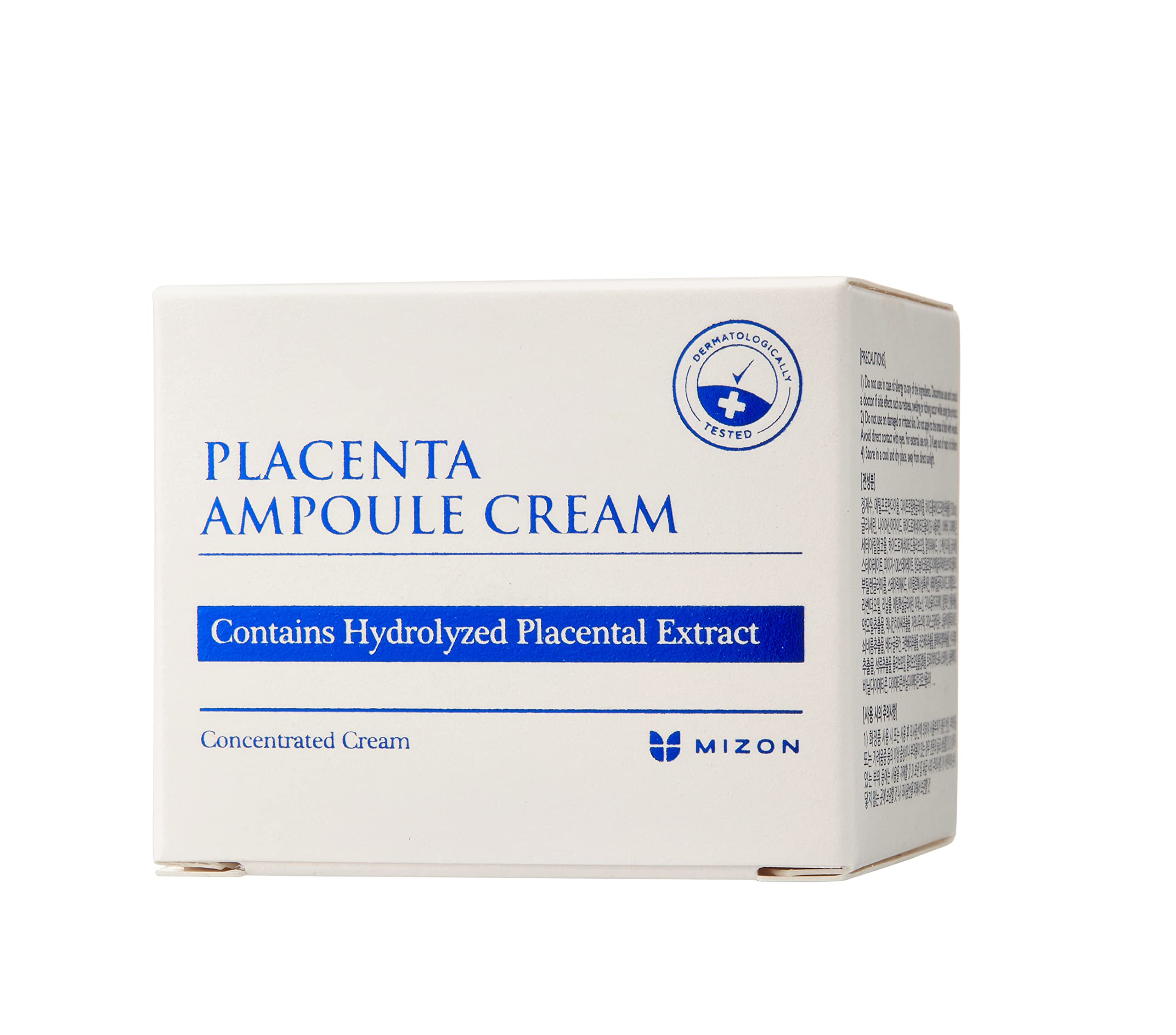 Mizon Placenta Ampoule Cream, Free Of Parabens Highly Concentrated, Skin Renewal, Skincare, Healthy Skin, Wrinkle Care (1.69 Fl