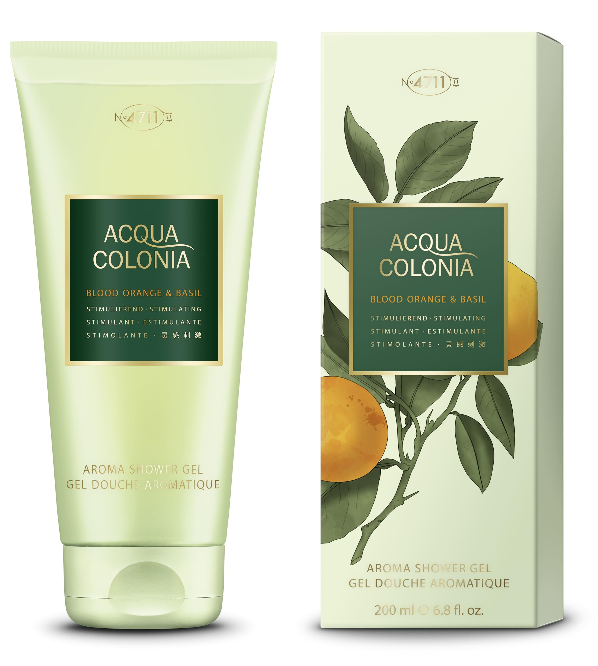 4711 Acqua Colonia Aroma Shower Gel, Blood Orange And Basil, 68 Ounce