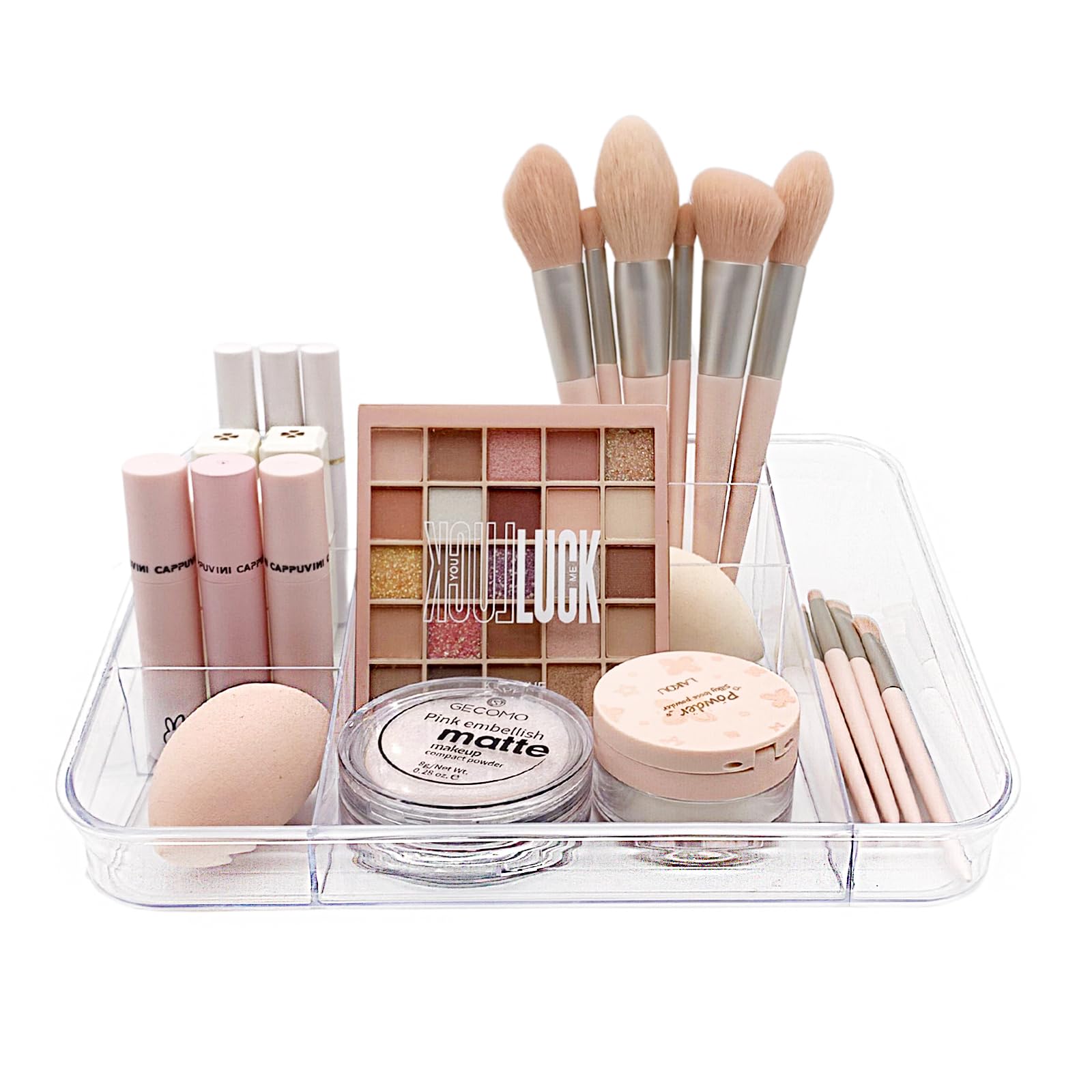Sunficon Makeup Tray Organizer Cosmetic Display Case Office Stationery Storage Holder Countertop Storage Unit Makeup Box For Bat