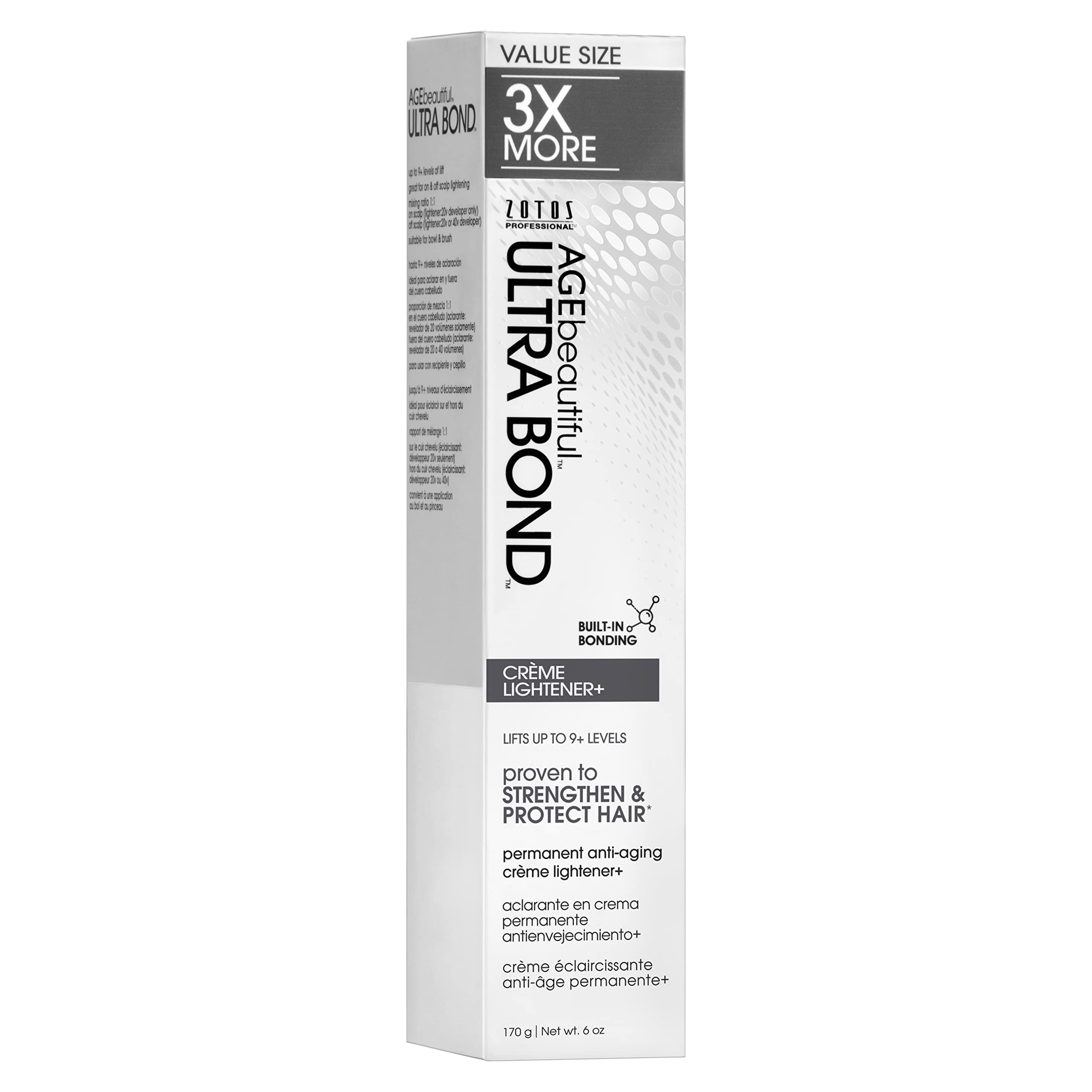 ULTRA BOND Hair Creme Lightener with Bond Building - Lifts up to 9+ Levels - Strengthen, Protect & Nourish, 6 Fl Oz