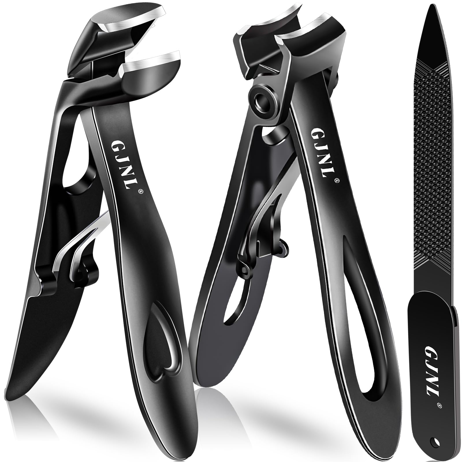 2024 Toenail Clippers for Seniors Thick Nails - Popular Angled No Splash Self Collecting Fingernail Cutter with Catcher & 16mm U
