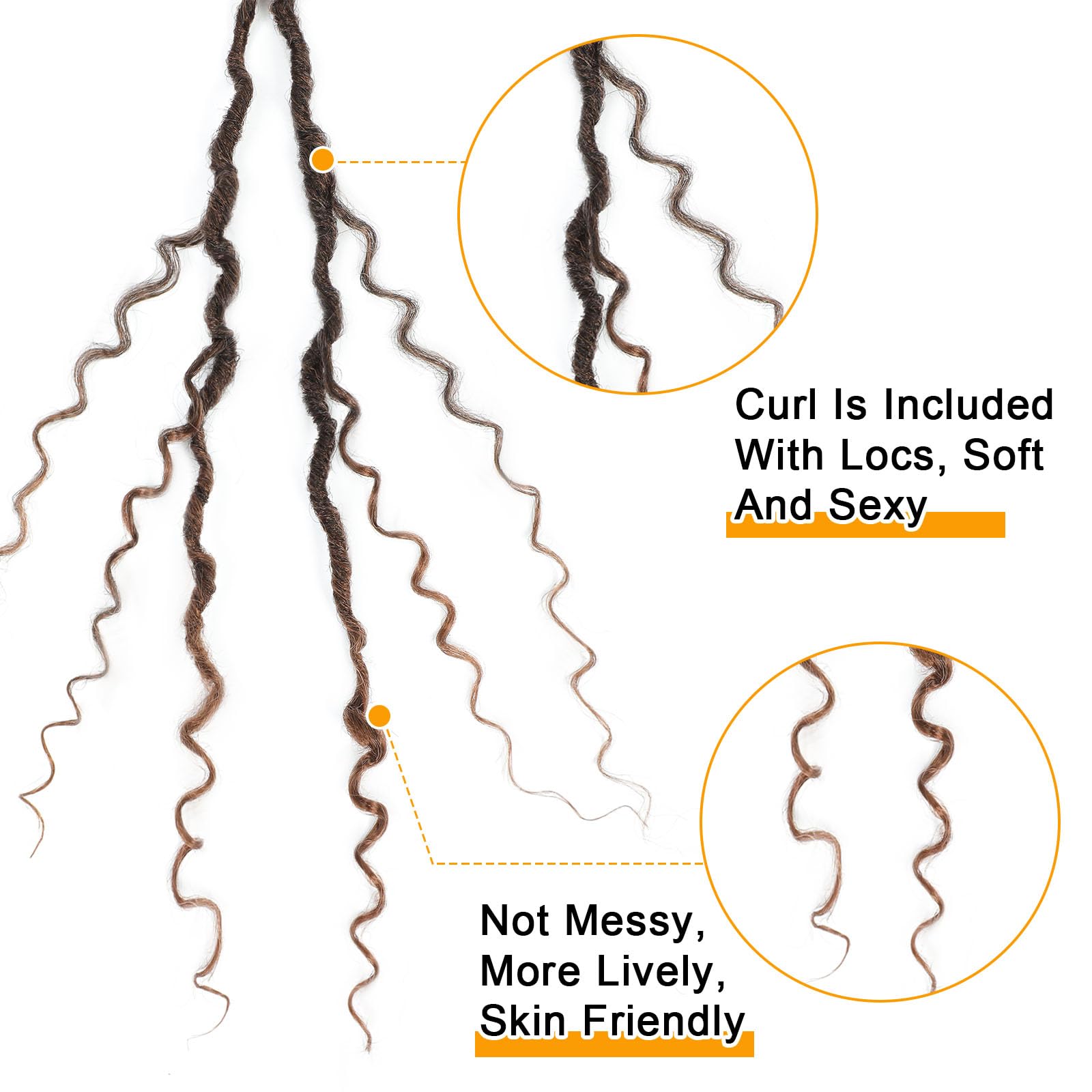 14 Inch 8 Packs Goddess Locs Crochet Hair Pre Looped Faux Locs Crochet Hair For Women Soft Boho Hippie Locs Hair Extension Synth
