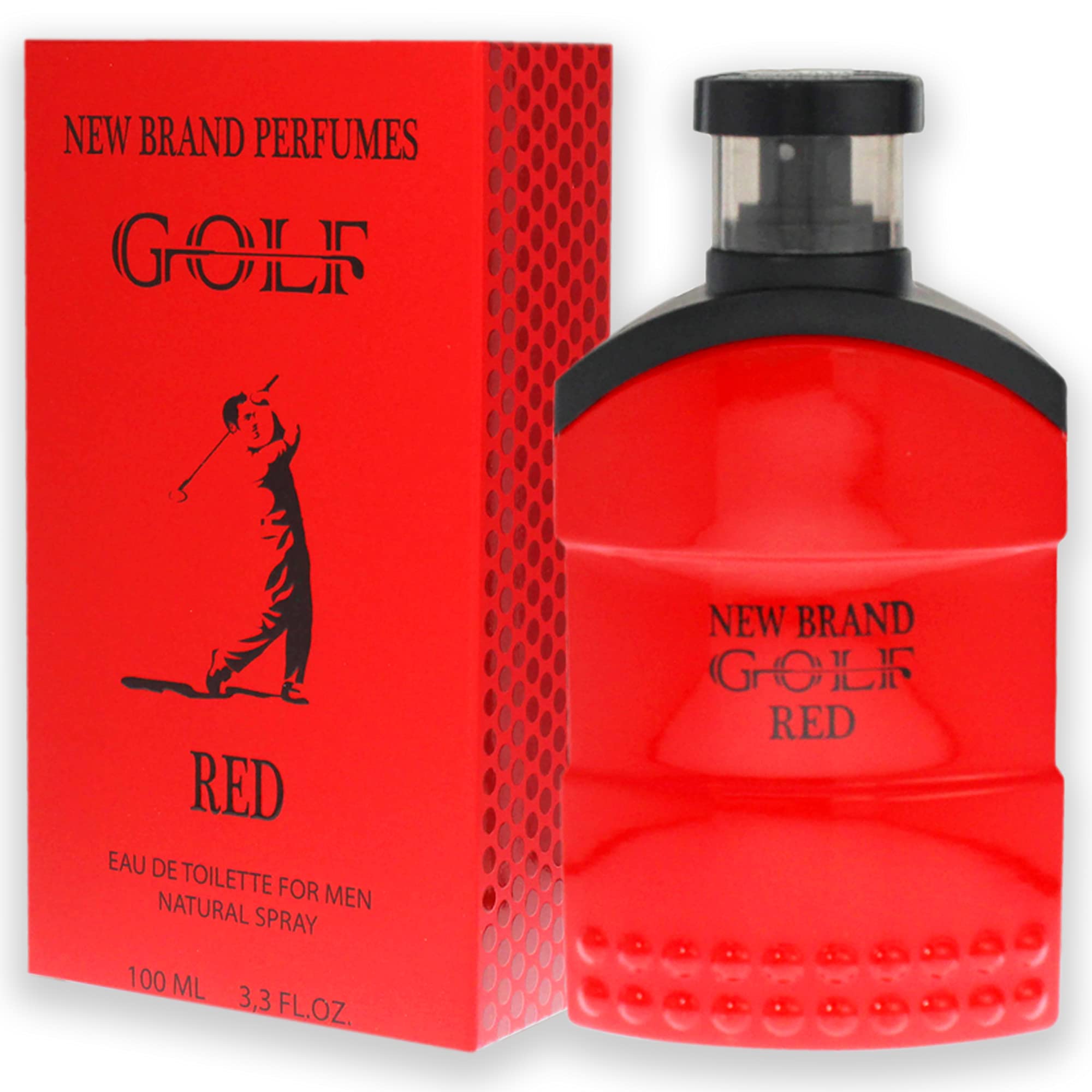 New Brand Perfumes Golf Red Edt Spray Men 33 Oz