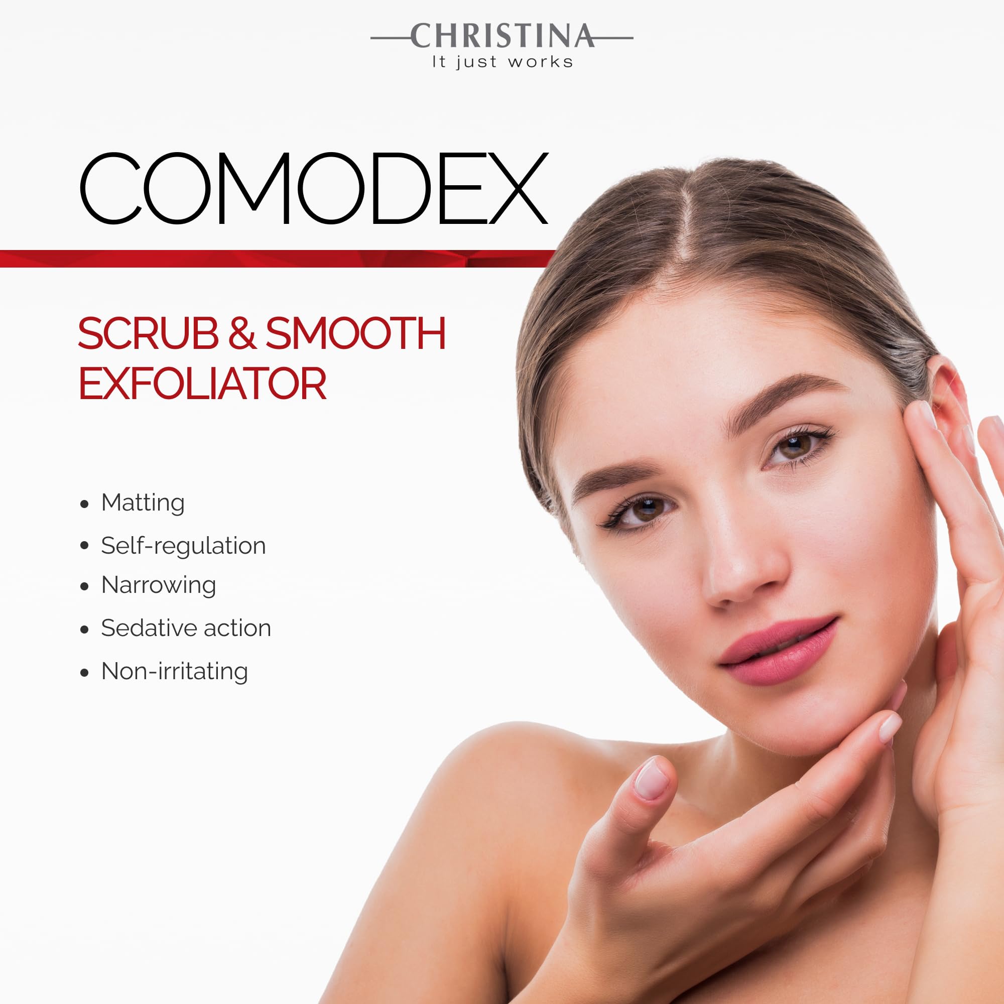 Christina Comodex Scrub & Smooth Face Exfoliator | Fights Oiliness, Visible Pores and Dark Spots | Exfoliate for face Removes Di