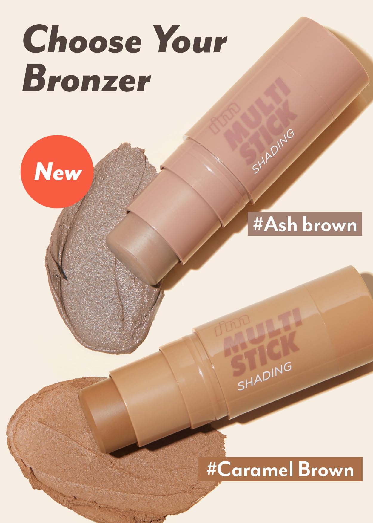 I'M Meme Contour Stick For Face - I'M Multi-Stick | Daily Use, Easy Blending Matte Finish, Shading 001 Bronzer, 0.24 Oz