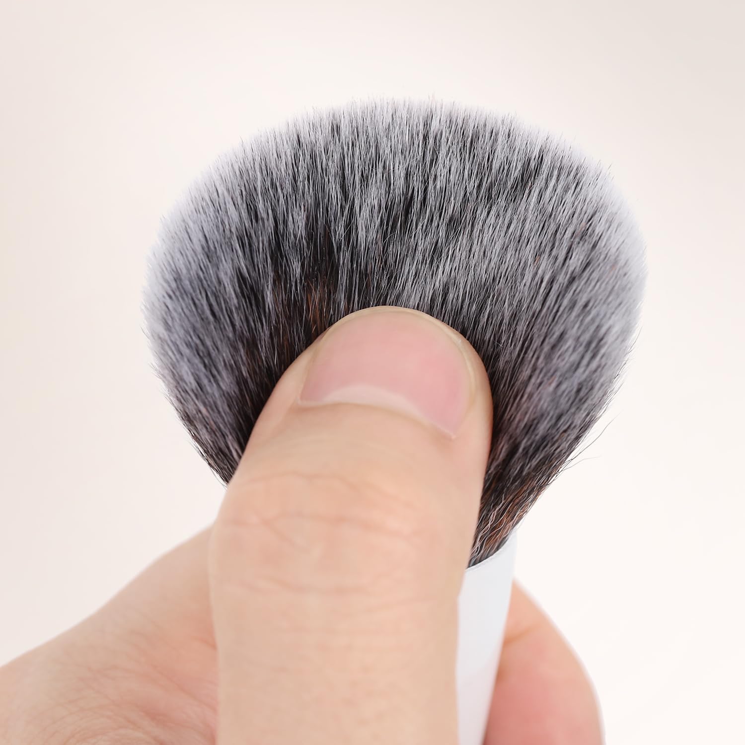 KINGMAS Round Foundation Brush, Double-ended Kabuki Makeup Brush, Large Foundation Brush and Medium Concealer Brush for Beauty L
