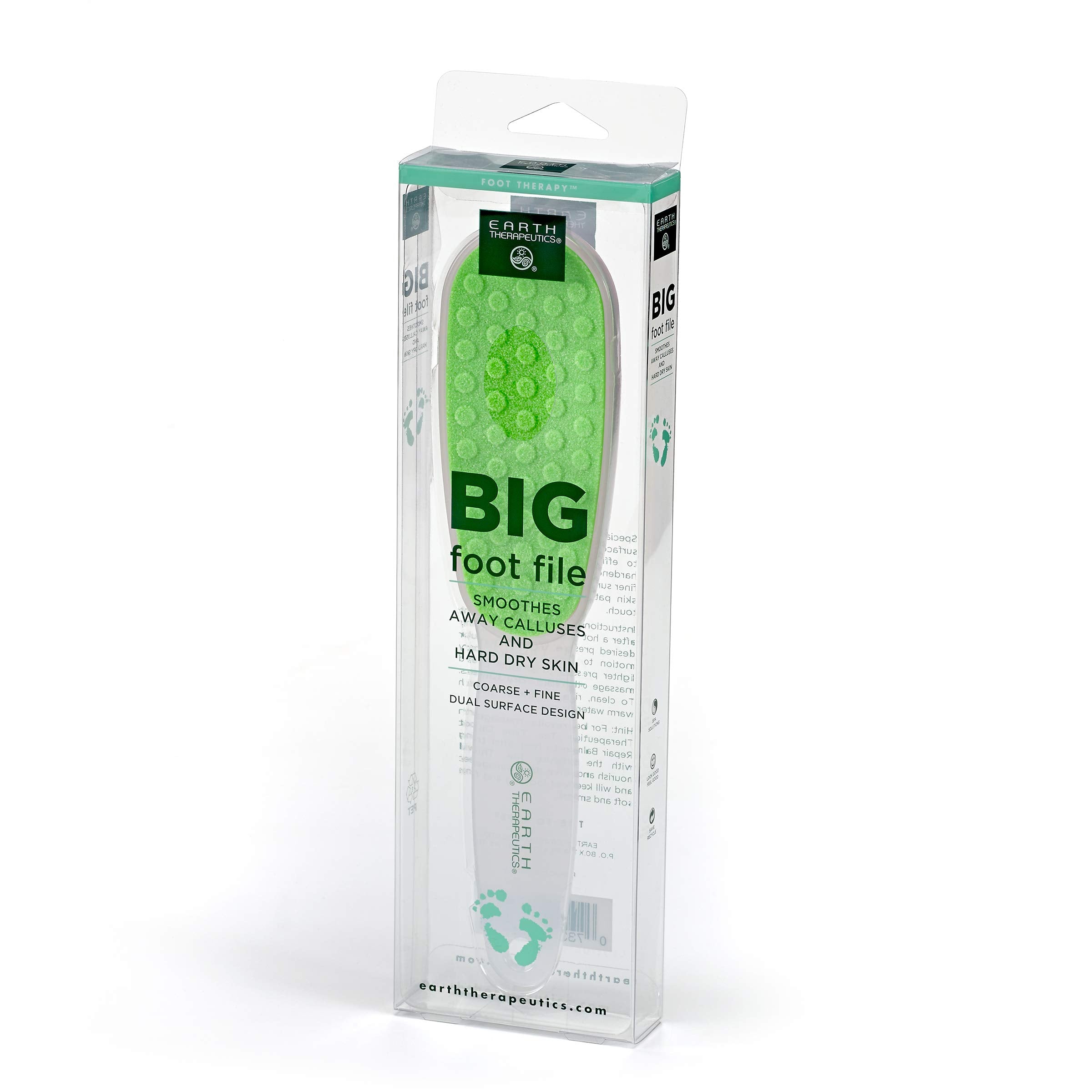 Earth Therapeutics Big Ceramic Foot File - Dual Sided, 1 Count, Effective Foot Care Tool