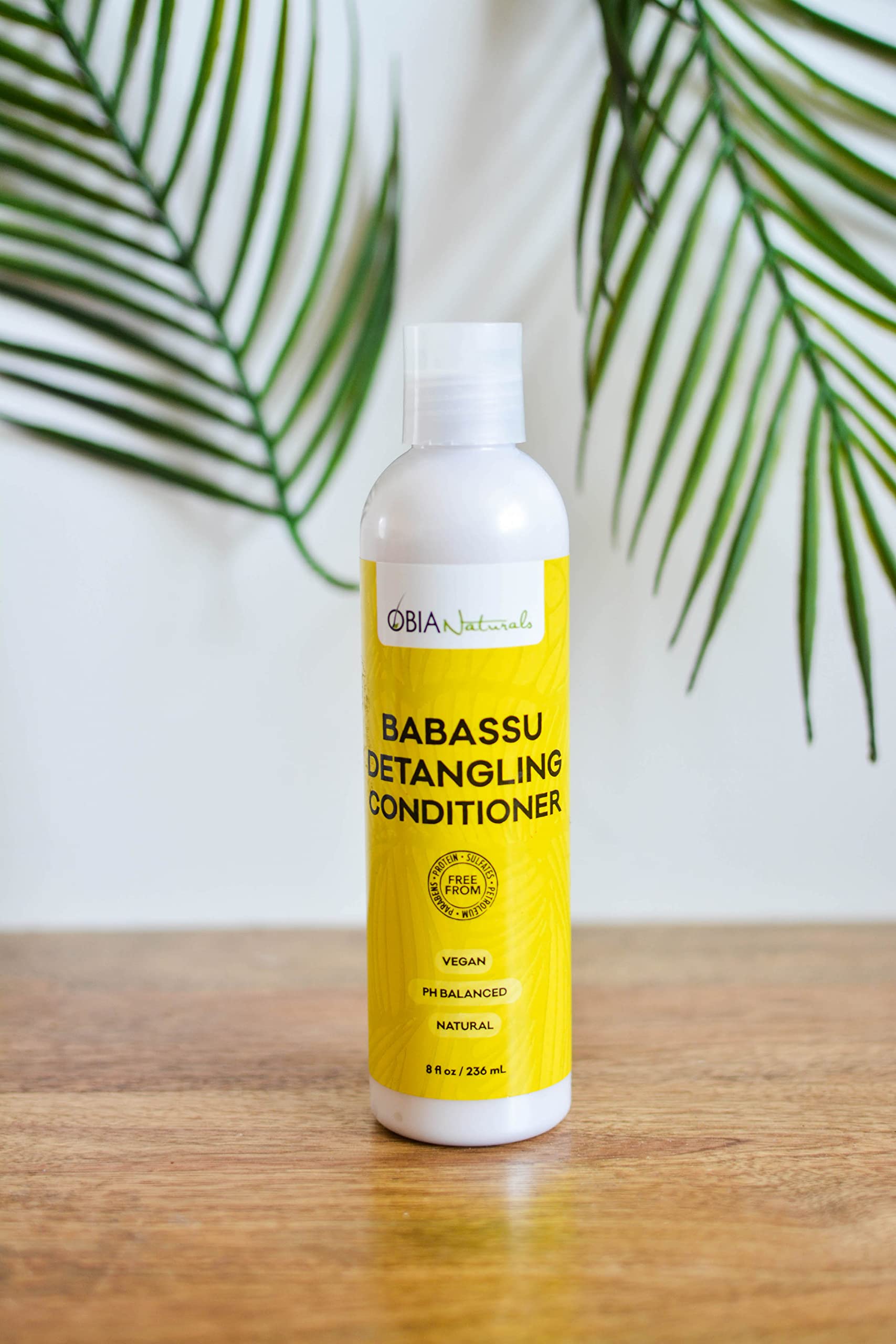 OBIA Naturals Babassu Detangling Conditioner, 8 Fl Oz, White, Smooths and Moisturizes Hair