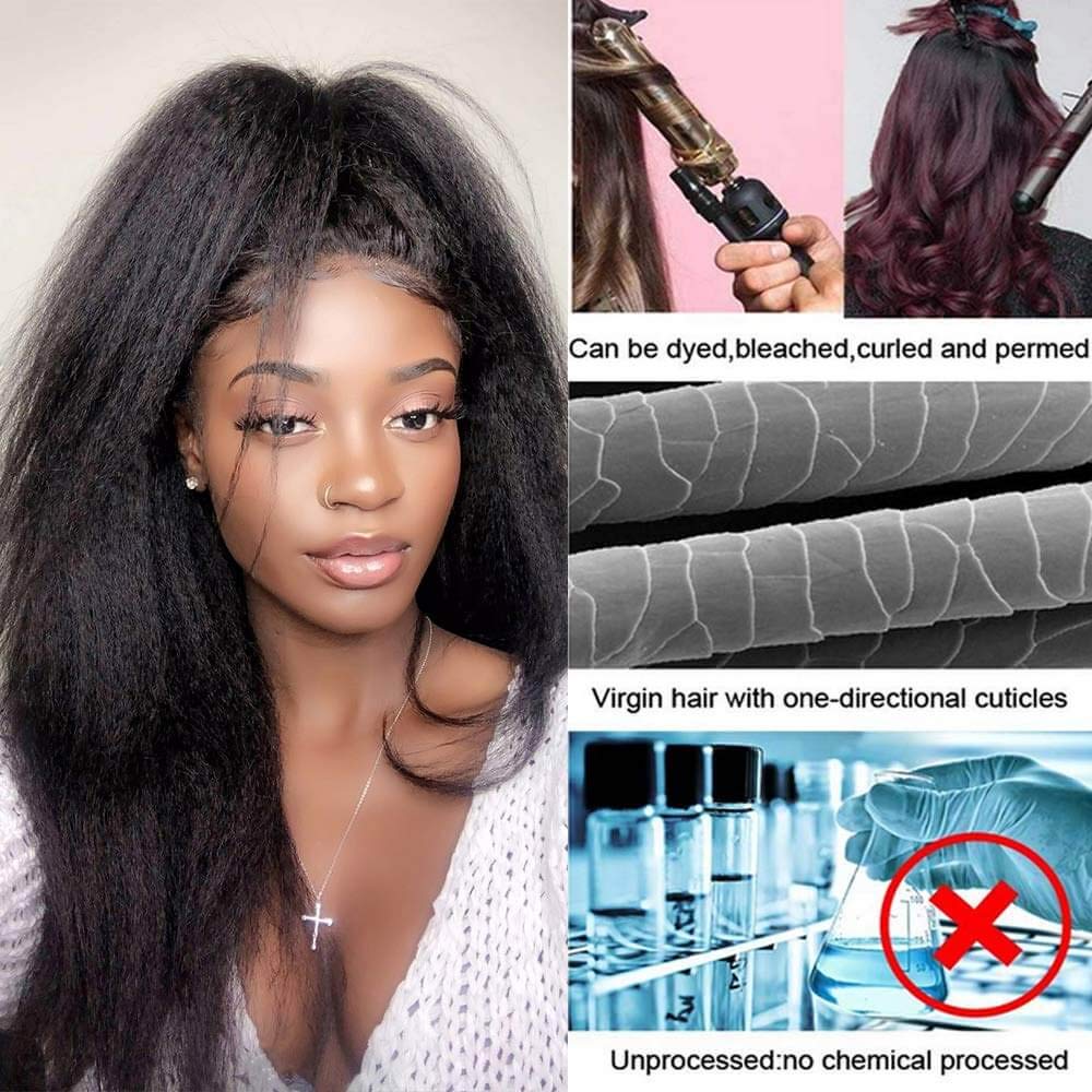 Qthair 14A Brazilian Kinkys Straight Hair Bundle 26Inch 100% Human Hair Bundles Yaki Straight Weave 100% Unprocessed Virgin Hair