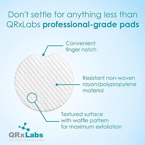 Qrxlabs Glycolic Acid 20% Resurfacing Pads For Face & Body With Vitamins B5, C & E, Green Tea, Calendula, Allantoin - Exfoliates