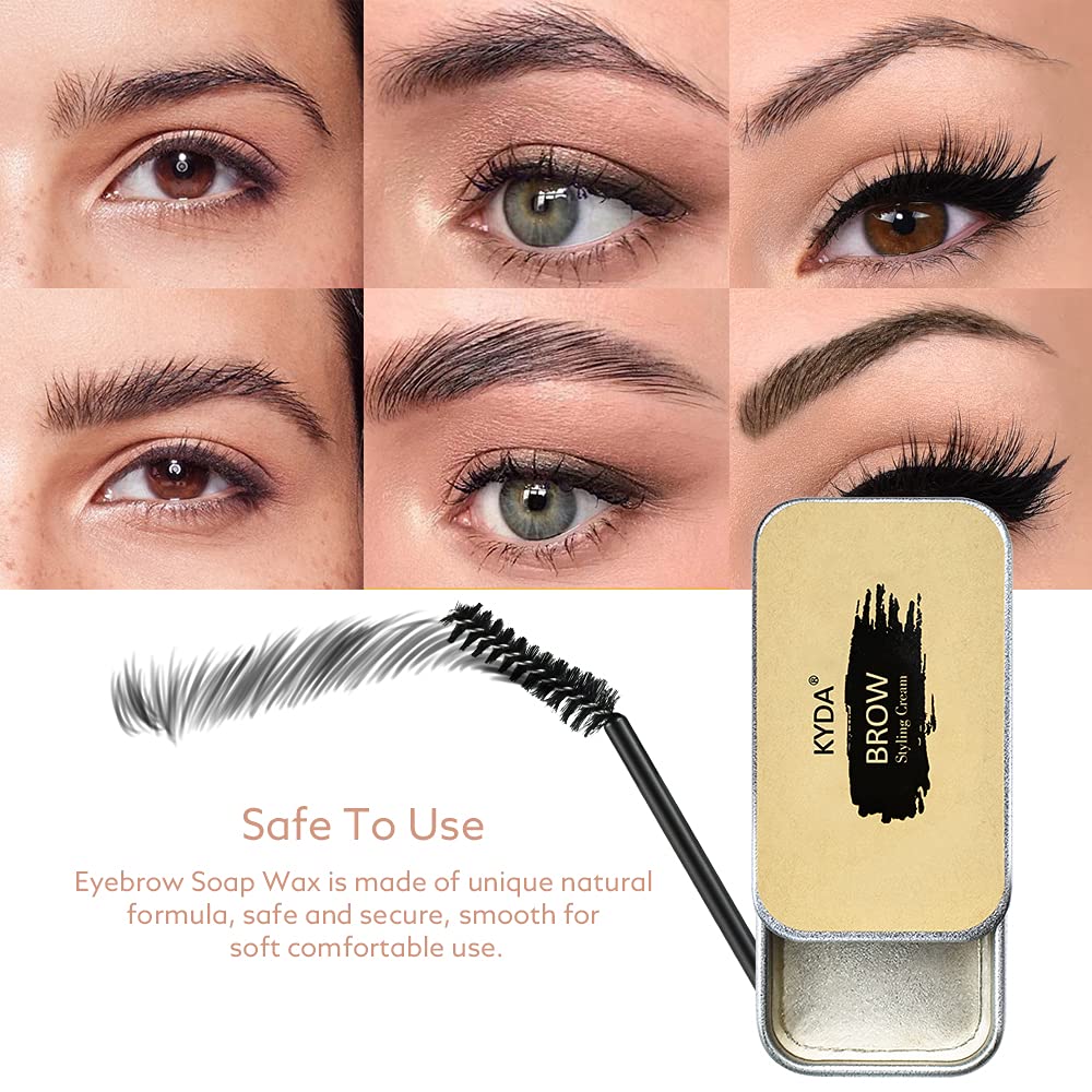 Ownest Eyebrow Styling Soap Kit, Long Lasting Waterproof Smudge Proof Pomade For Natural Brows, 3D Feathery Brows Makeup Balm