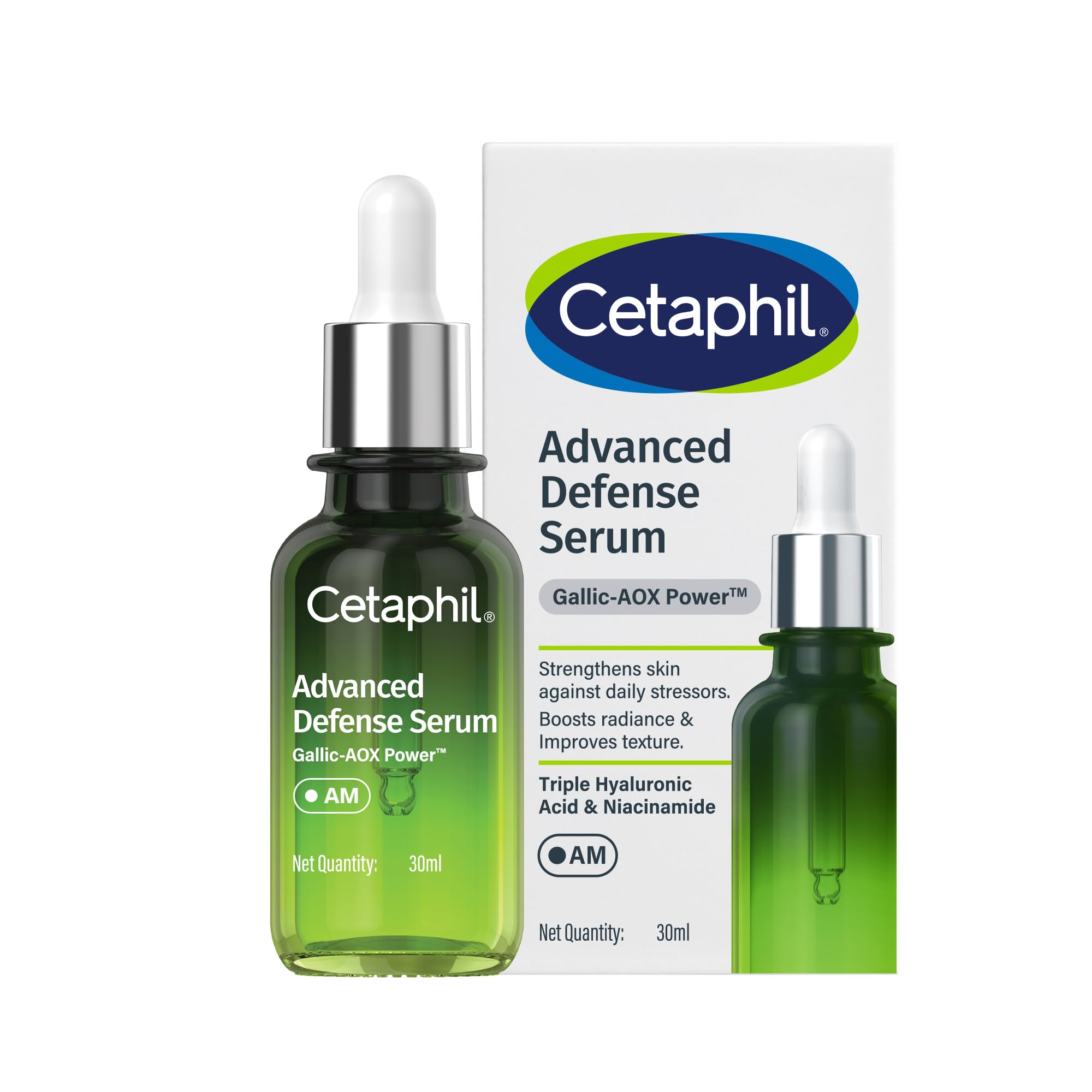 Cetaphil Advanced Defense Serum 30Ml | Day Routine Antioxidant | Skin Barrier Defense Face For Sensitive Skin | Hydrating & Radi