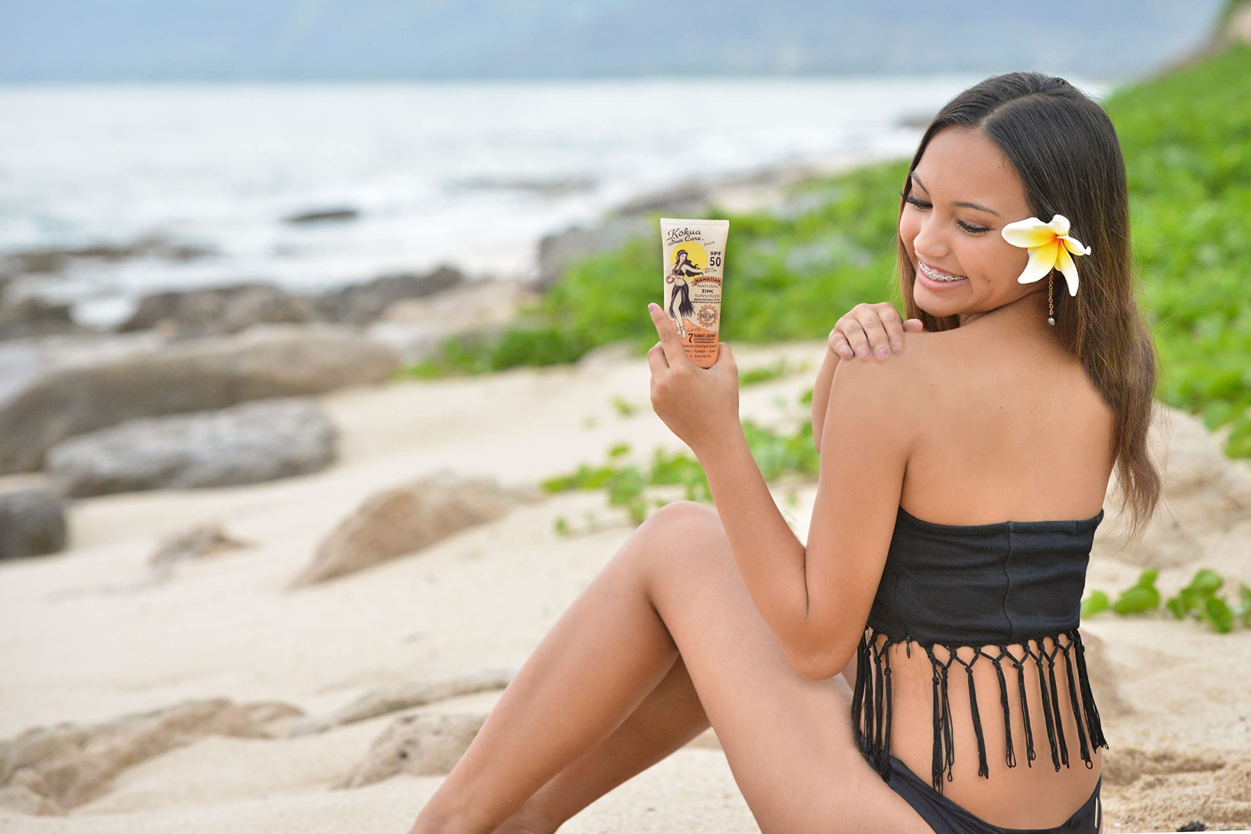 Kokua Sun Care Spf 50/80 Lotion Hawaiian Reef Safe Non Nano Zinc Oxide Sunscreen For Face & Body, Moisturizing Sun Protection Cr