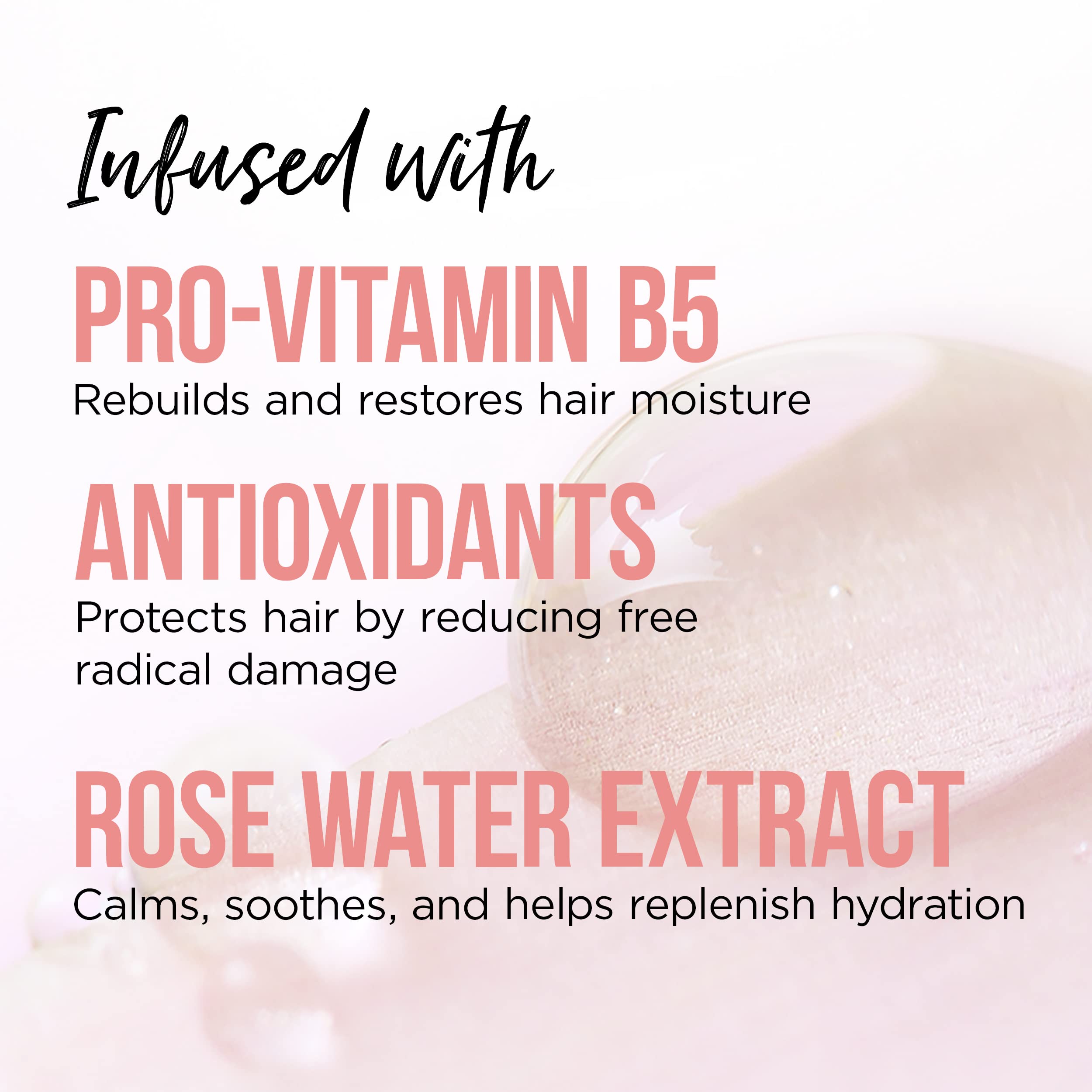 Pantene Sulfate Free Shampoo And Conditioner Set, Rose Water, Soothing And Moisturizing, Infused With Vitamin B5, For All Hair T
