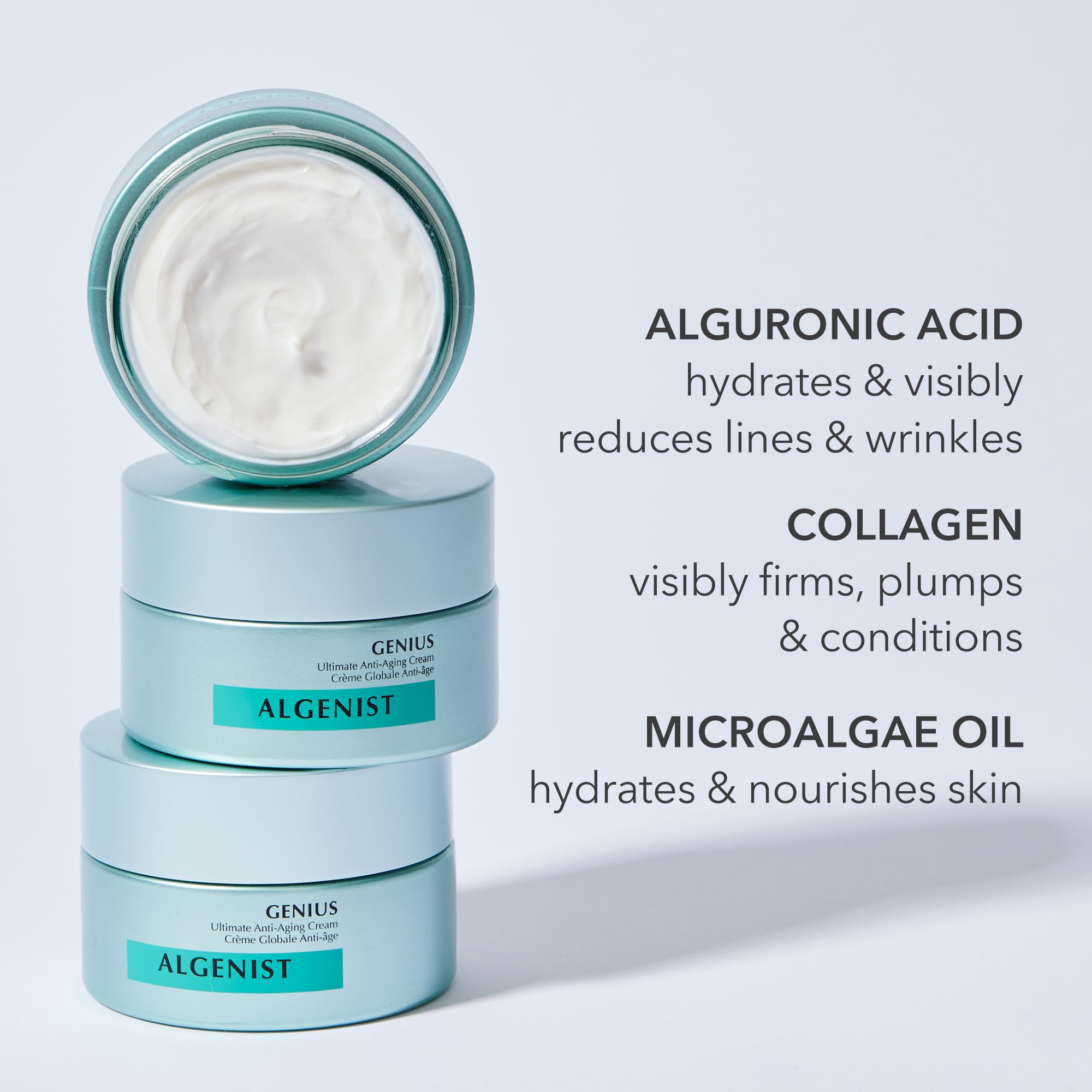 Algenist Genius Ultimate Face Cream - Restoring Collagen Cream To Smooth + Help Improve Skin'S Radiance - Formulated With Patent
