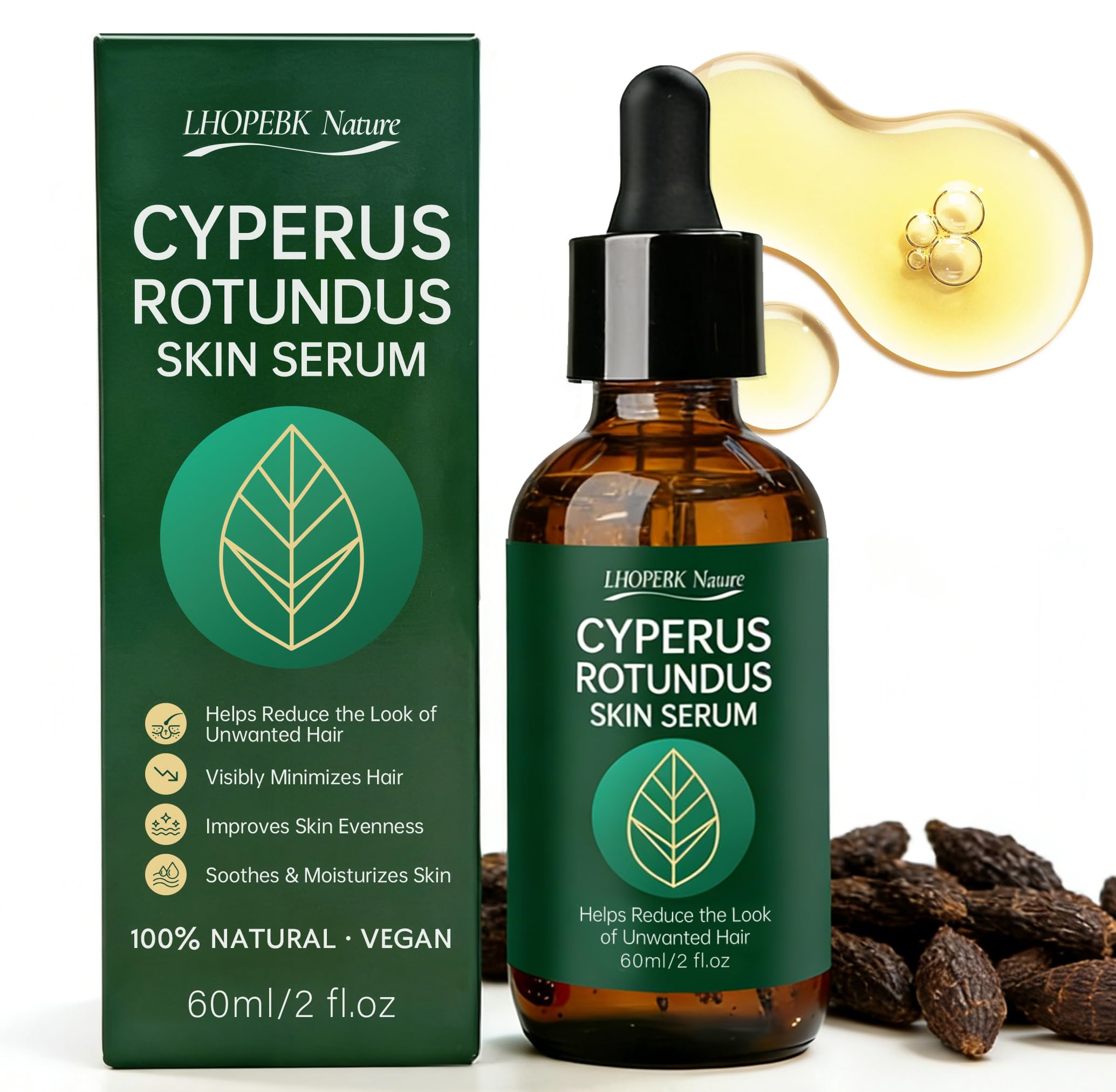 Cyperus Rotundus Oil For Hair Removal: 60ml Cyperus Rotundus Oil Serum Hair Removal  Inhibitor to Reduce Unwanted Hair Growth S