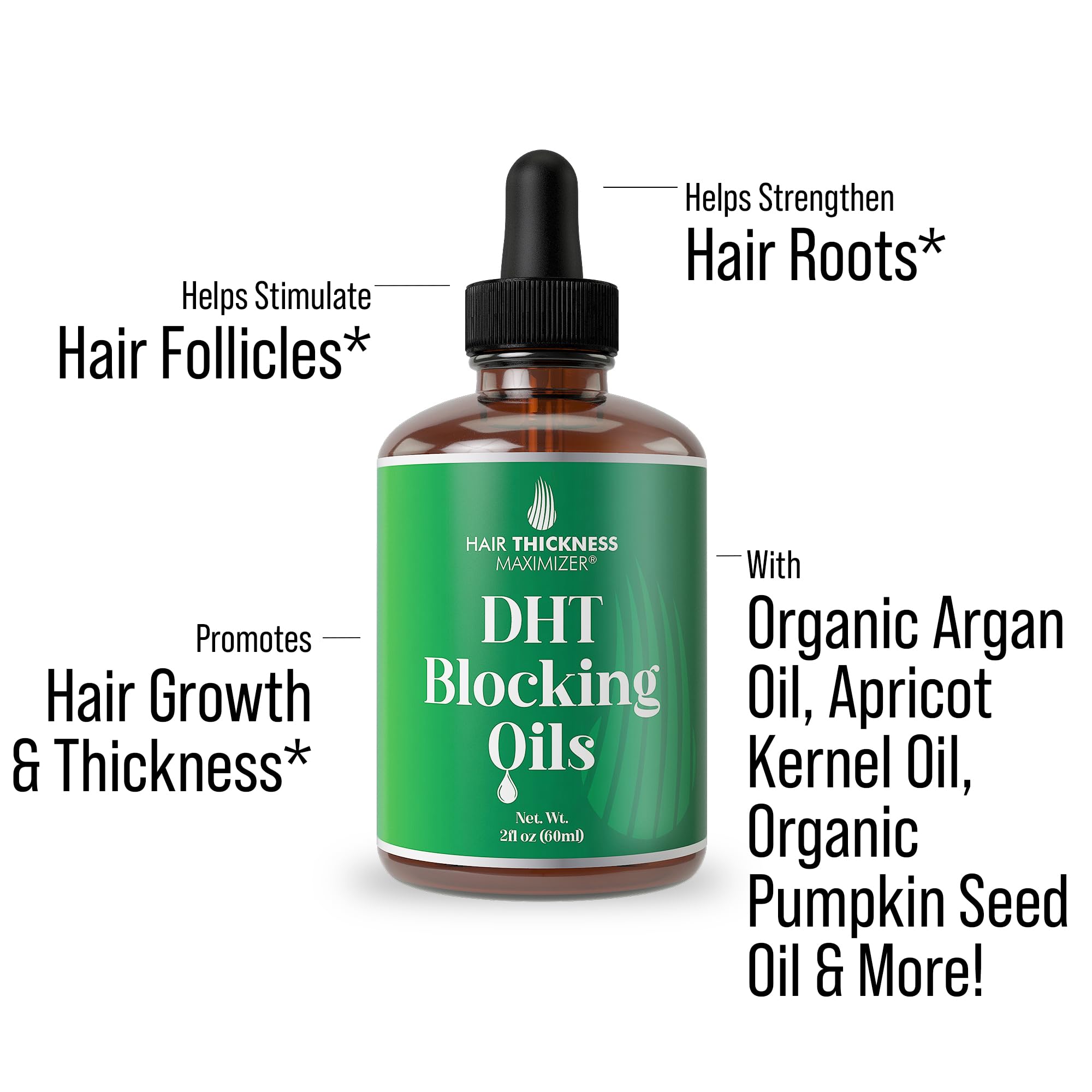 DHT Blocker For Women, Men. Vegan Thickening, Moisturizing, Strengthening DHT Blocking Serum. Topical Scalp Oil Treatment For We