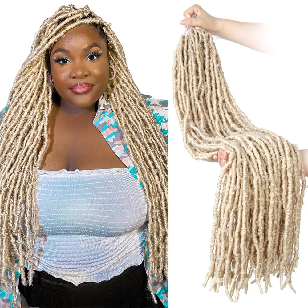 30 Inch Light Weight Butterfly Locs Crochet Hair 6 Packs Long Distressed Butterfly Faux Locs Crochet Hair, 613#