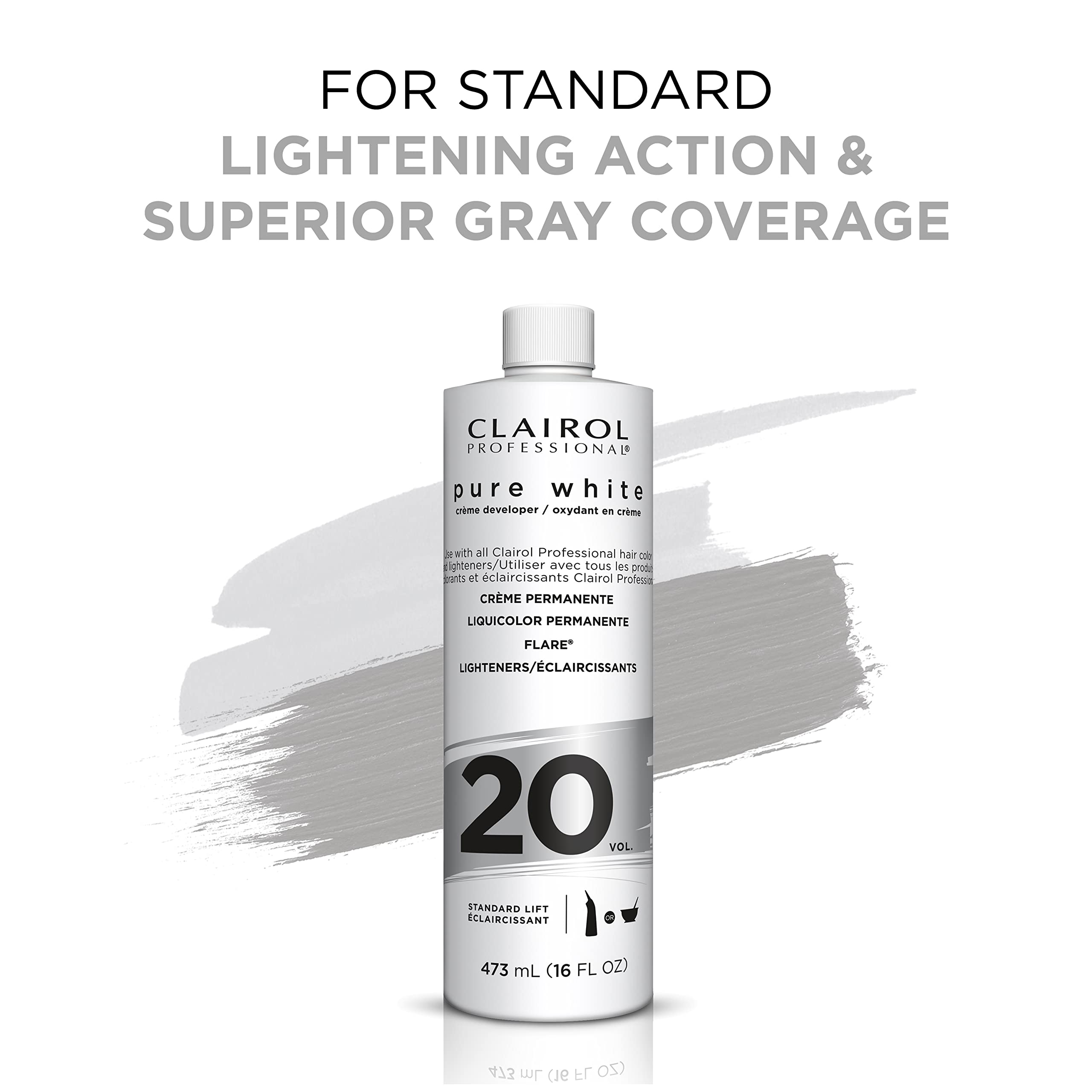Clairol Professional Pure White 20 Volume Crme Developer, 16 Oz (Pack Of 1)