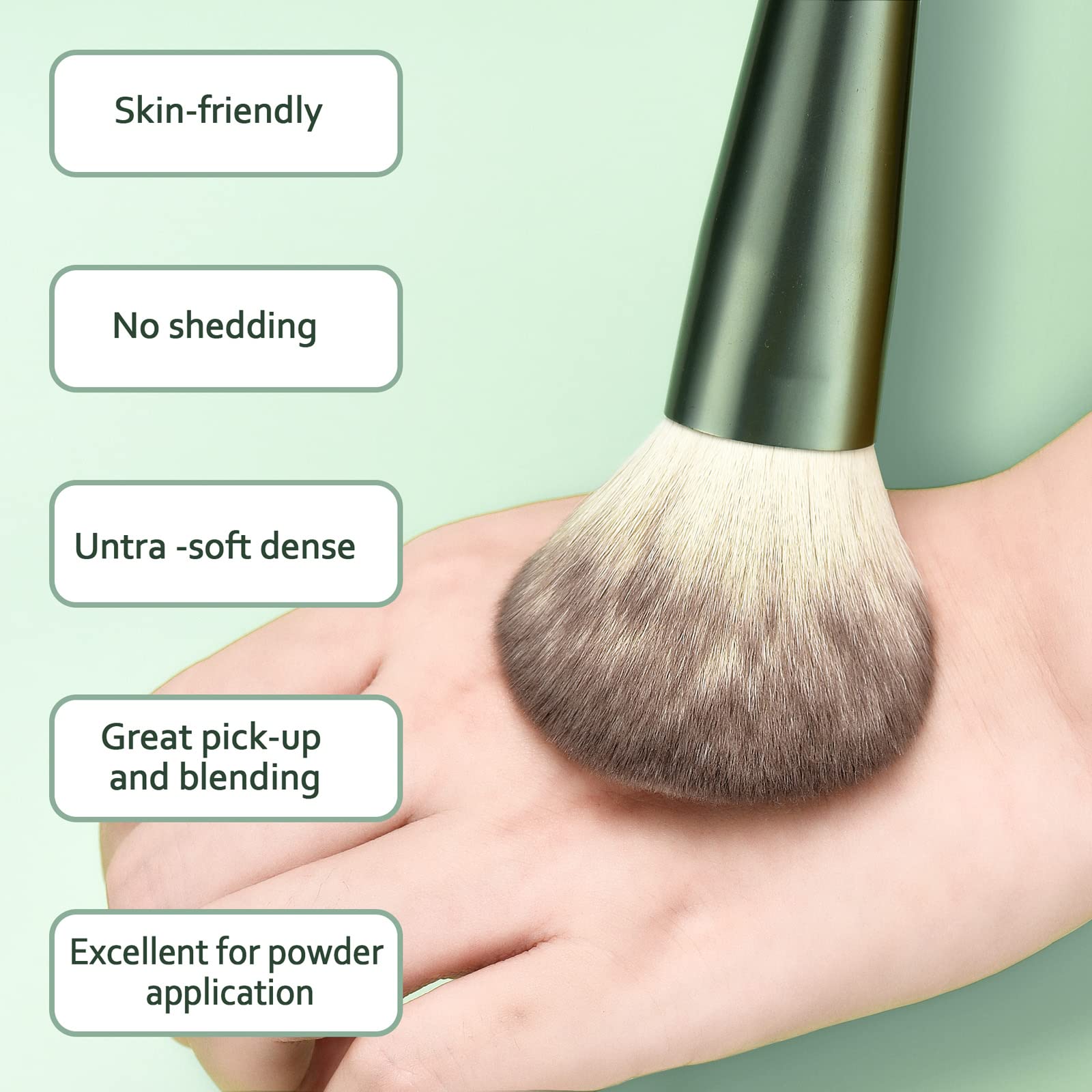 Makeup Brushes Set, Heymkgo 11Pcs Makeup Brush Set Premium Synthetic Bristles Conical Handle Kabuki Foundation Face Eyeshadow Br
