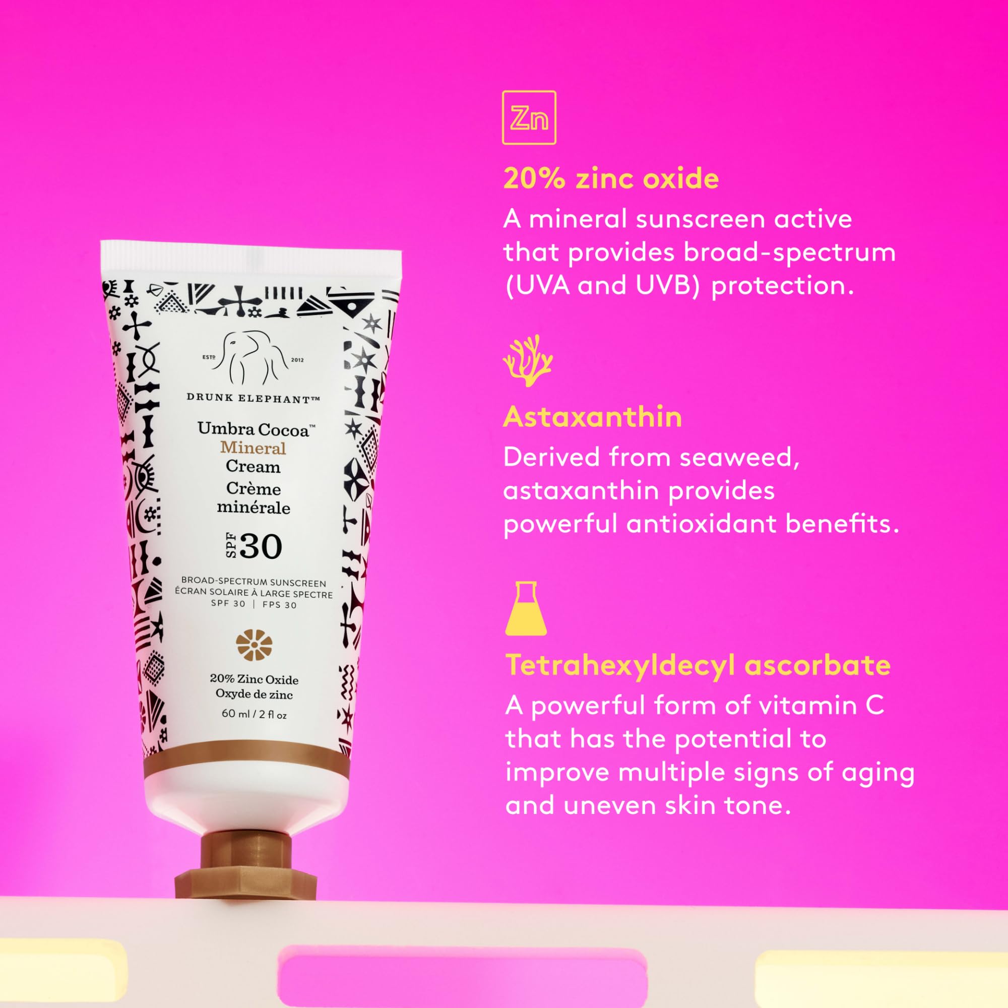 Drunk Elephant Umbra Cocoa Mineral Cream SPF 30/PA+++
