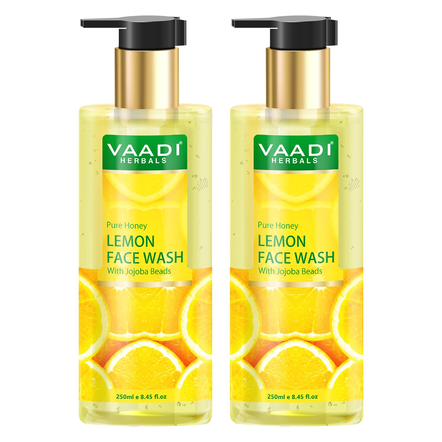 Vaadi Herbals Pvt Ltd Honey Lemon Face Wash With Jojoba Beads, 250 Ml (Pack Of 2)