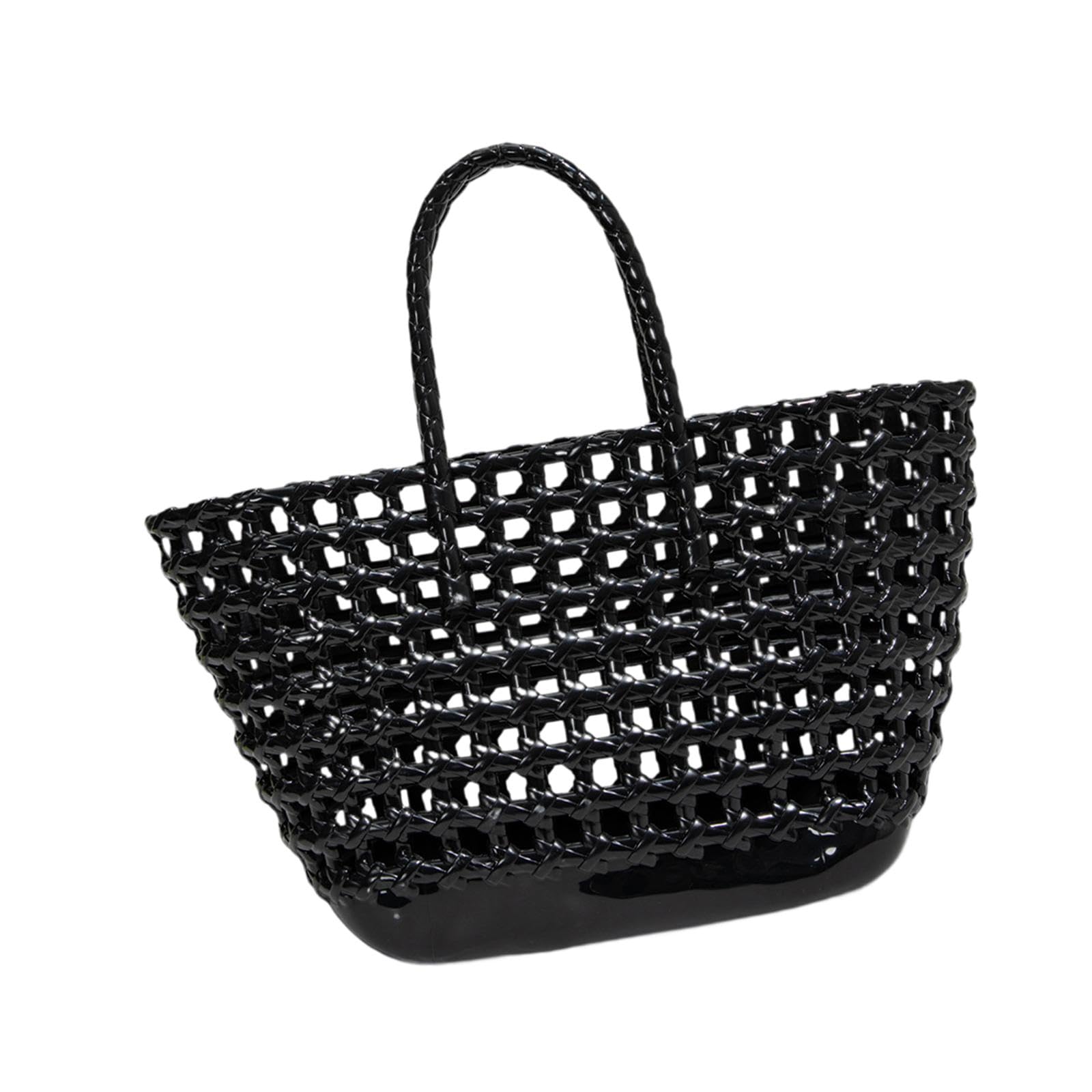 Enakshi Womens Woven Tote Bag Lightweight Summer Beach Handbag For Vacation Shopping Black|Clothing, Shoes & Accessories | Women