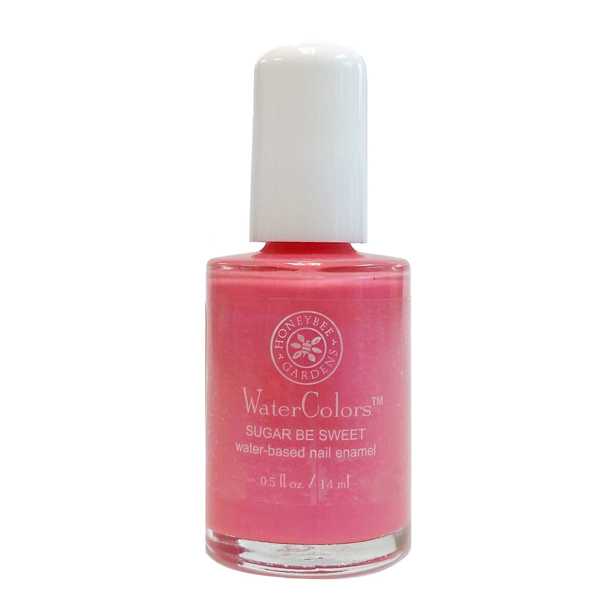 Honeybee Gardens Water-Based Nail Enamel, Bright Salmon Pink, Eco-Friendly, Odorless & Vibrant Polish, 0.5 Fl Oz