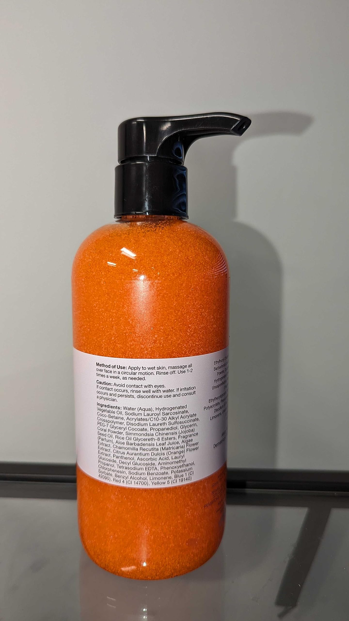 Anthony Facial Scrub, 16 Fl Oz, Contains Aloe Vera, Sand, Algae, Chamomile, Vitamin C, Soothes, Protects, Refreshes and Removes