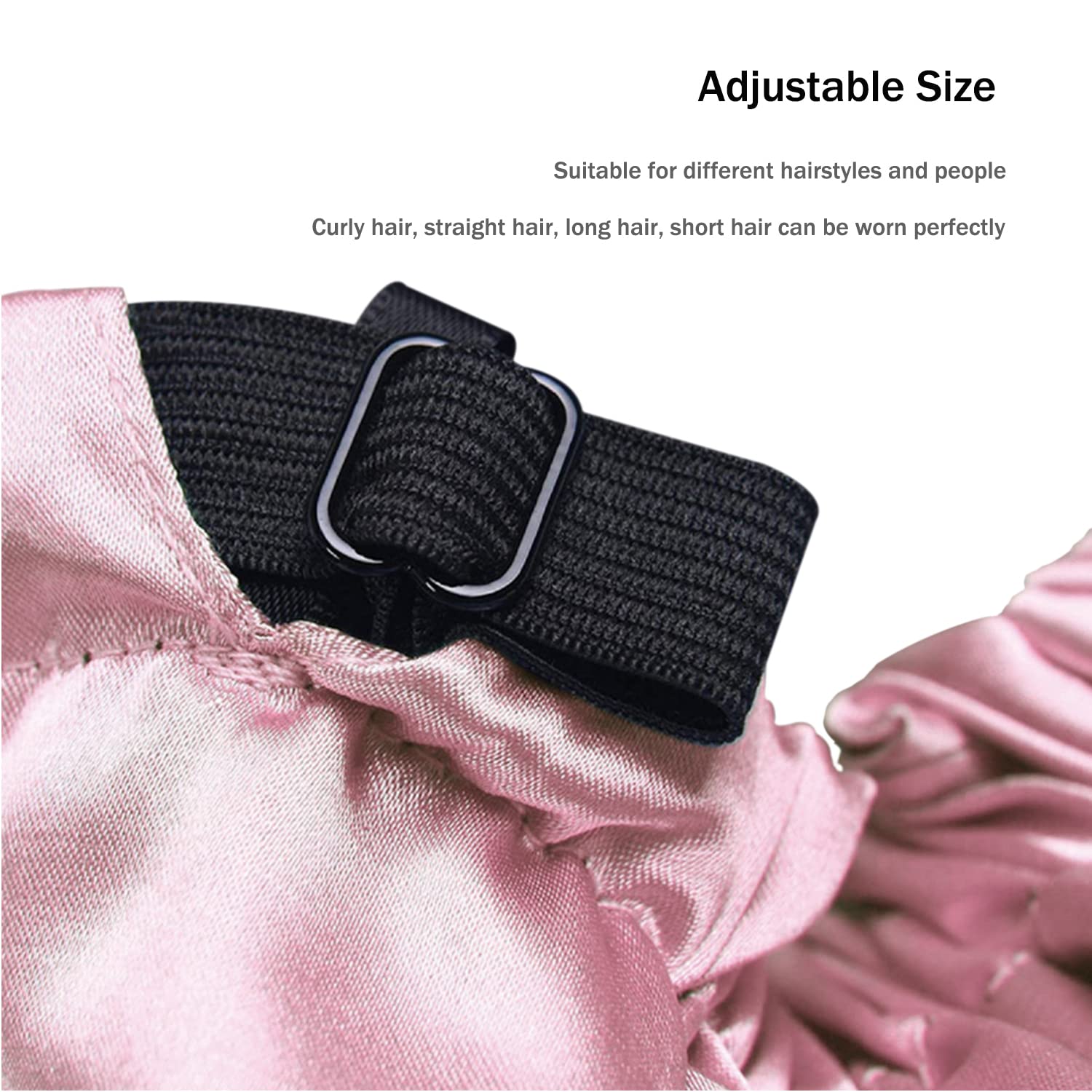 Amamba Shower Cap,100% Real Satin Lined Shower Cap,Extra Large Shower Cap For Women Reusable Waterproof,Adjustable Size&Long Hai
