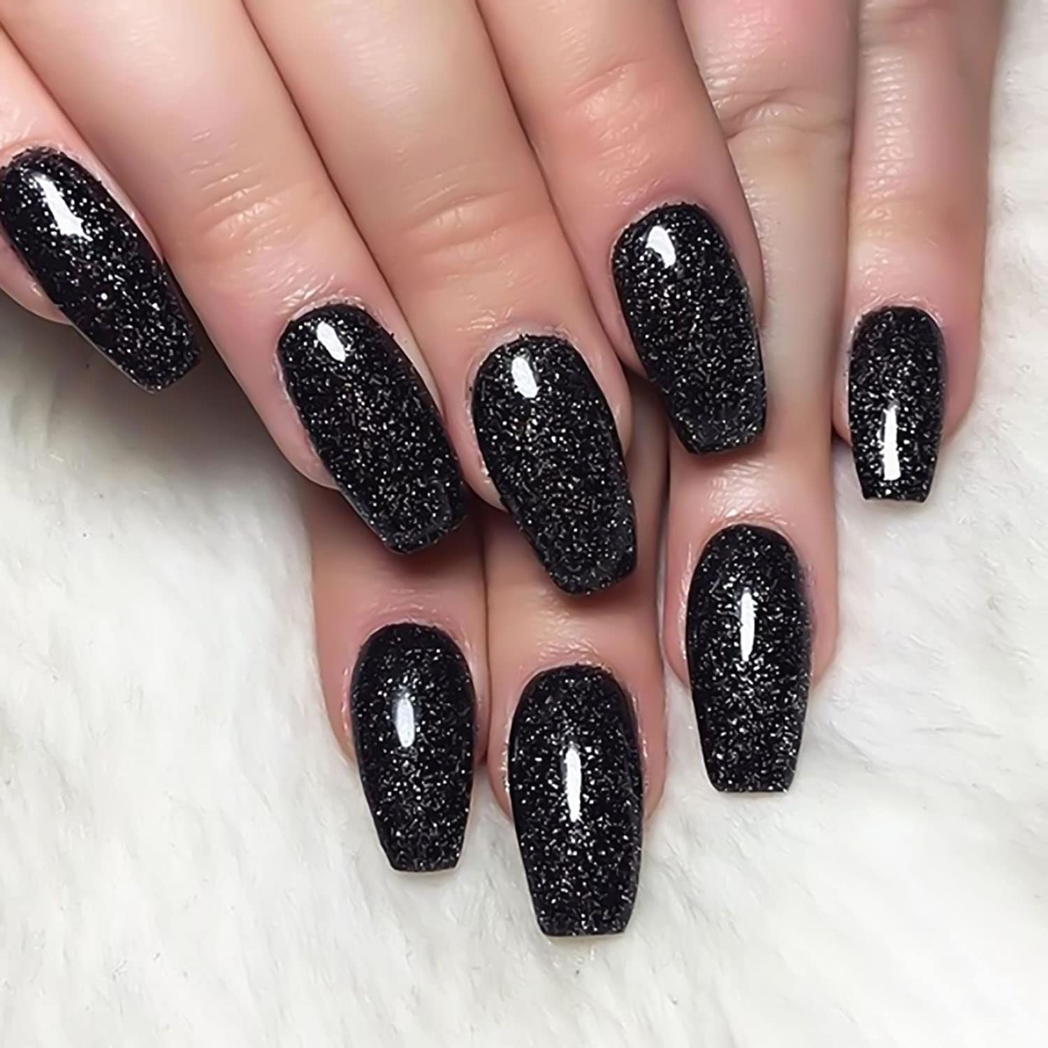Wokoto 20 Sheets Glitter Solid Nail Stickers Full Nail Wraps Glitter Powder Design Nail Polish Stickers Solid Nail Wraps For Wom