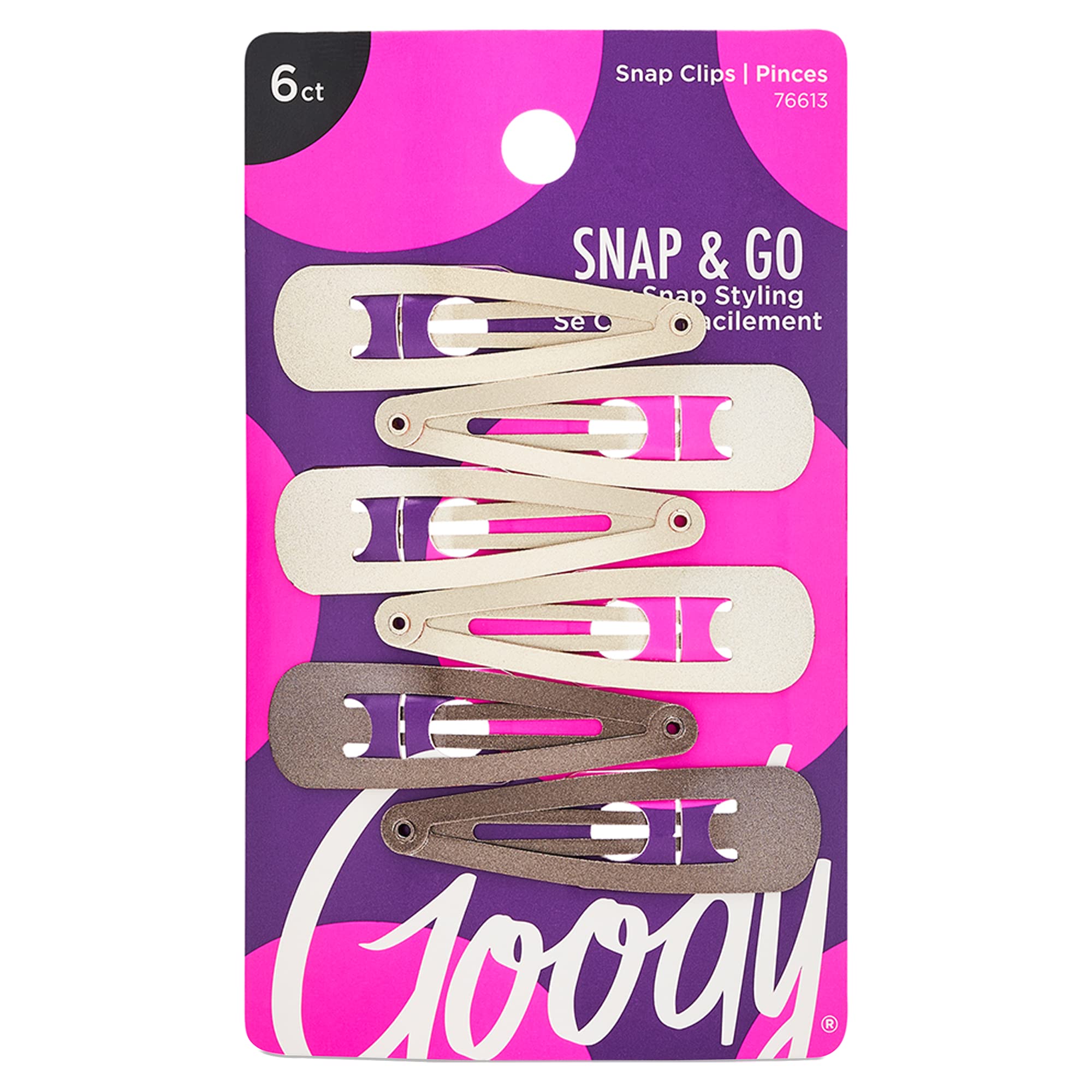 Goody Metal Contour Hair Snap Clips Blonde Colors - Just Snap Into Place - Suitable For All Hair Types - Pain-Free Hair Accessor