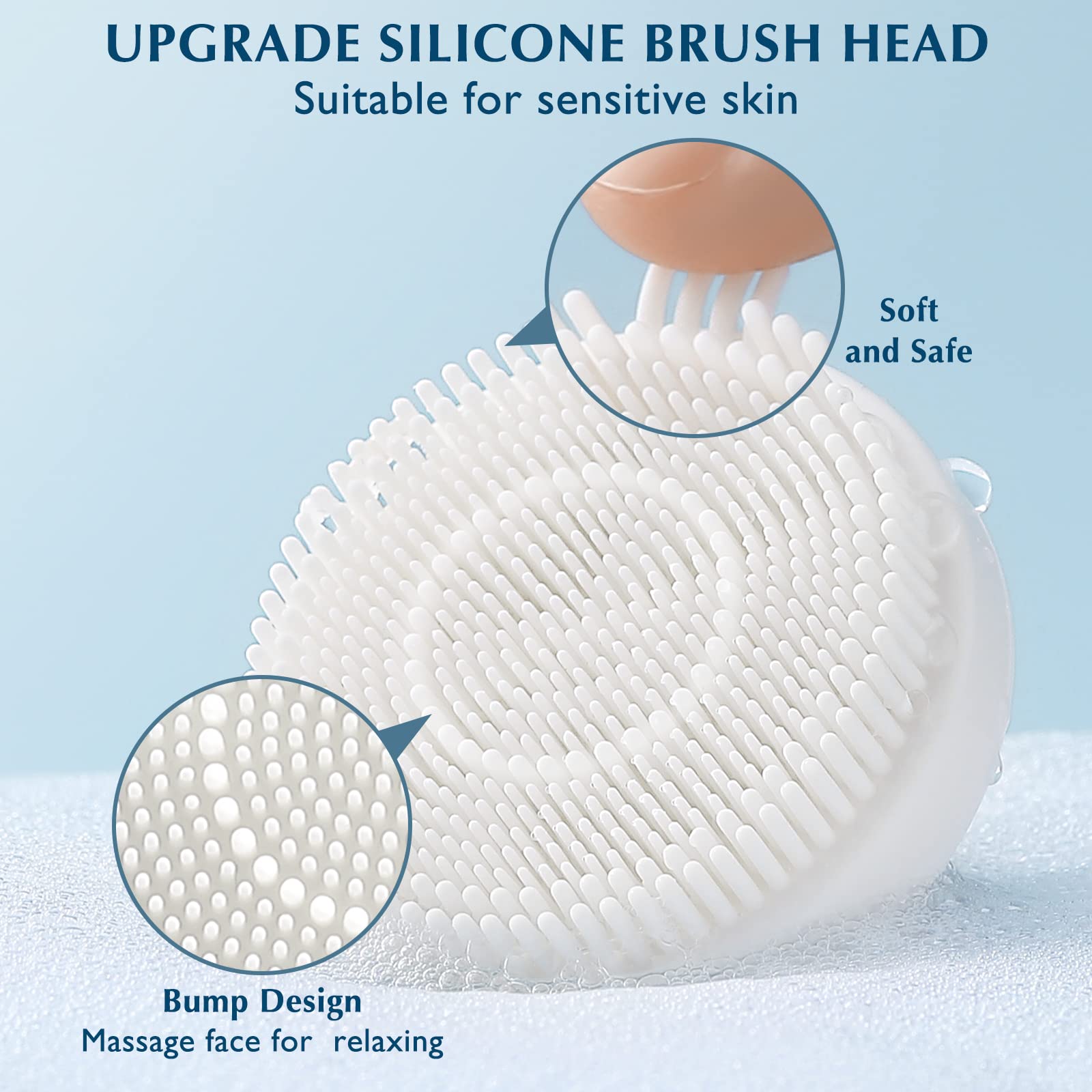Coslus Facial Cleansing Brush Silicone Face Scrubber: 3 In1 Fbs-D Electric Exfoliating Massage Device Waterproof Deep Cleaning E
