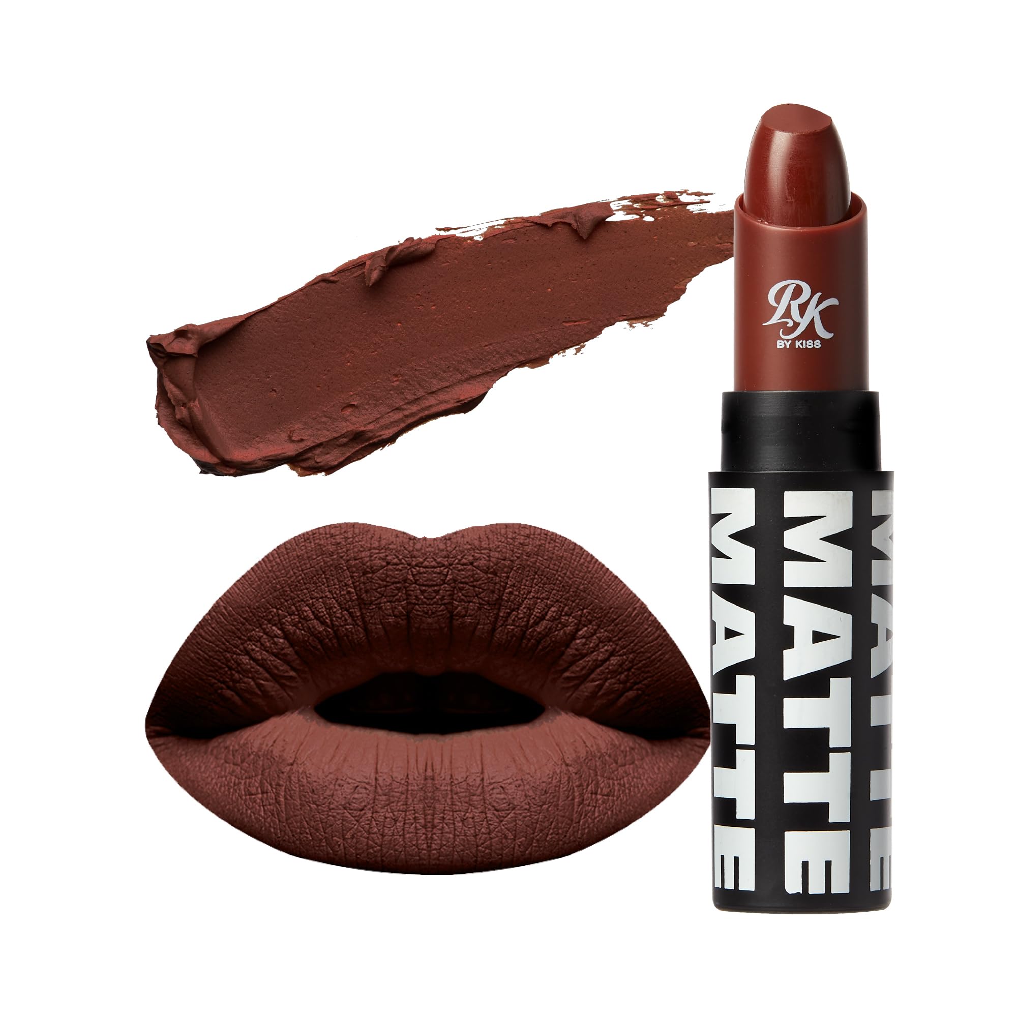 Ruby Kisses Lipstick, Matte Finish, Long-Lasting, Highly Pigmented, Smooth Apply, Full Coverage Lip Color Makeup (Nut-Ella)