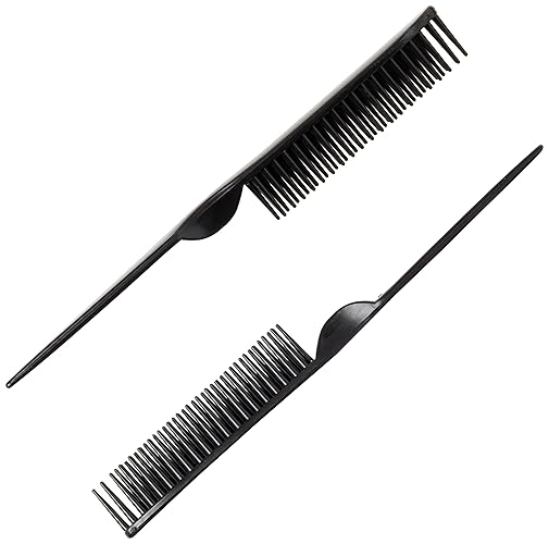 CocoBlack Naturals 3 Row Styling Comb - Detangling & Defining Curls, Small, Black, Plastic, Model CB5350