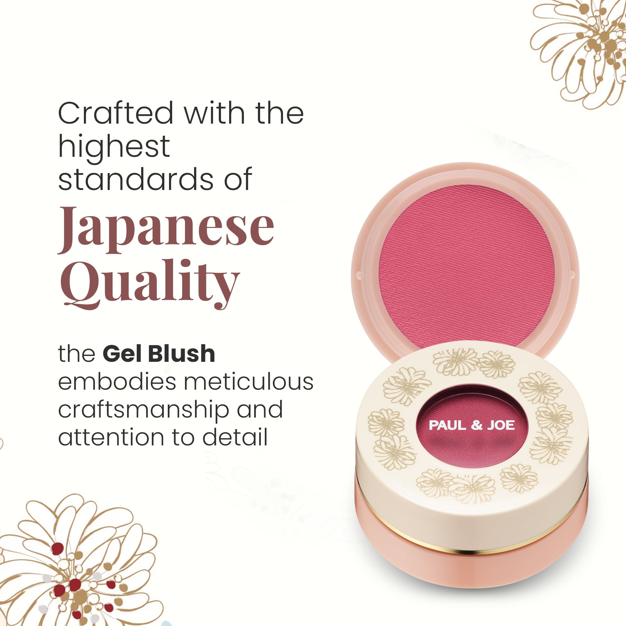 Paul & Joe Gel Blush, Bright And Buildable Blush Makeup, Water-Based Gel Makeup Blush With Hydrating Oils For Dewy, Radiant Fini