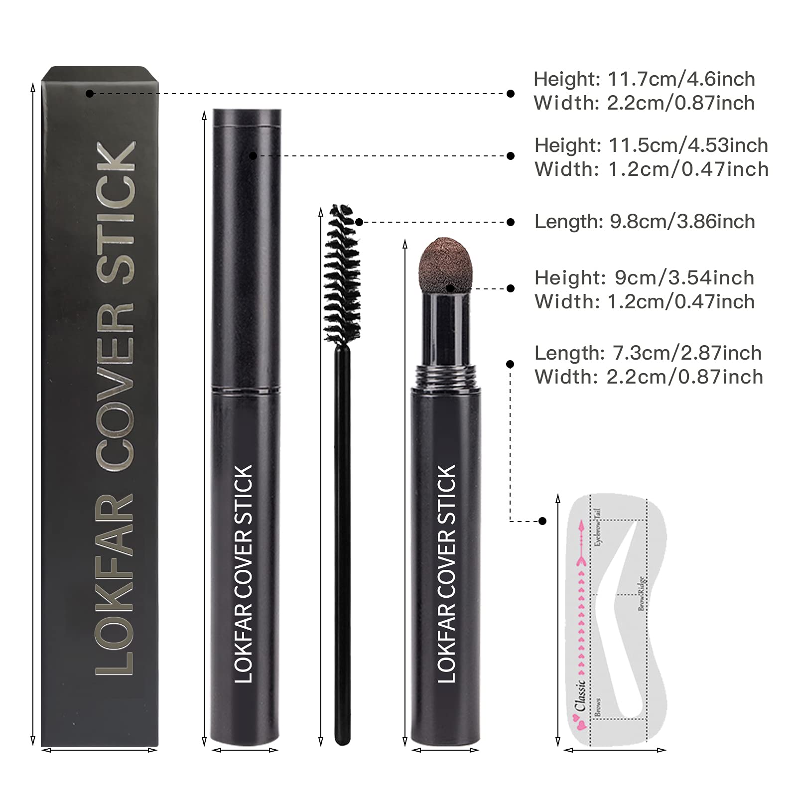 Eye-Brow Stamp Stencil Kit, Waterproof Brow Stamp Shaping Kit Eyebrow Definer, Eyebrow Filling Powder Stamp, Eye Brow Stamping K