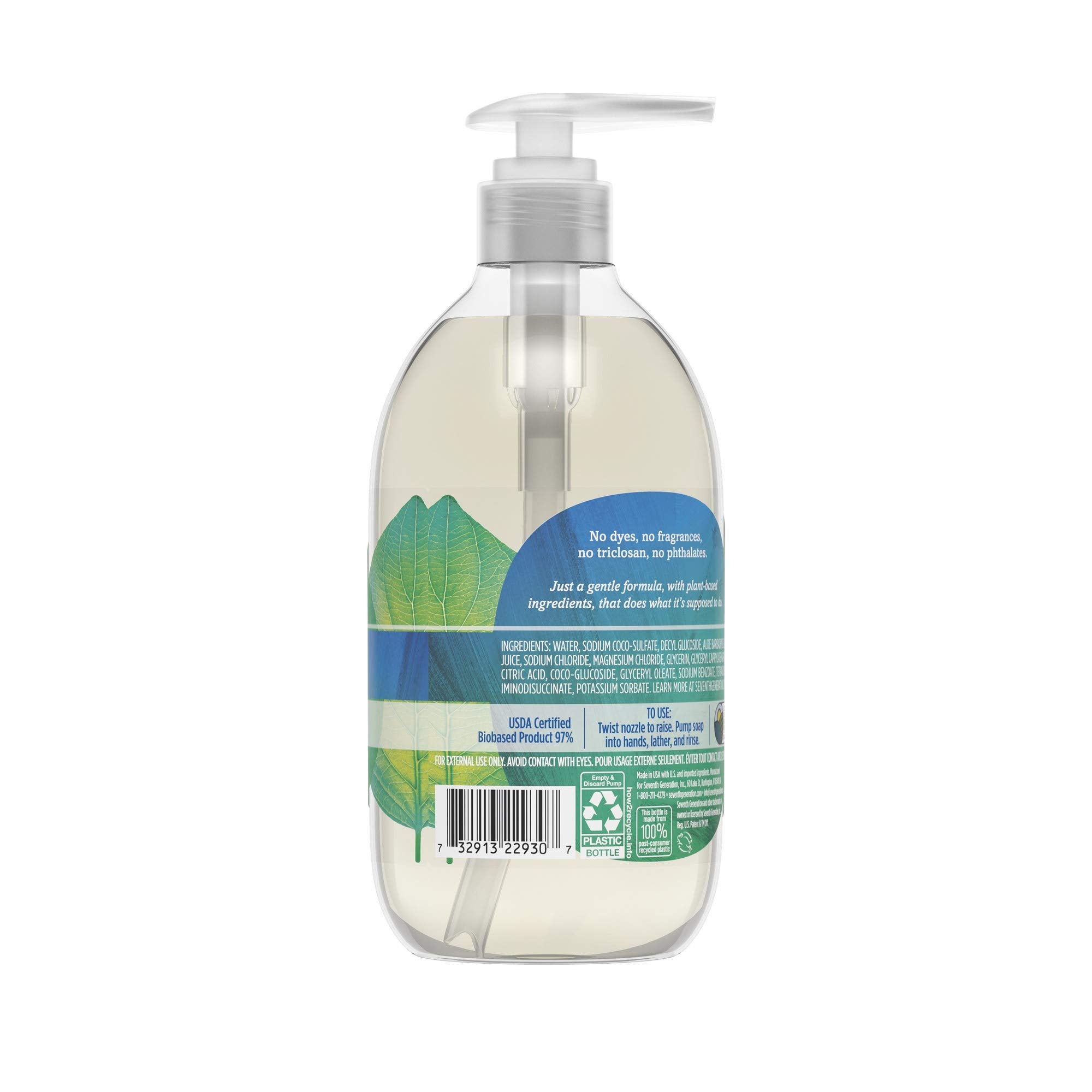 Seventh Generation Hand Wash, Free And Clear, 12 Ounce